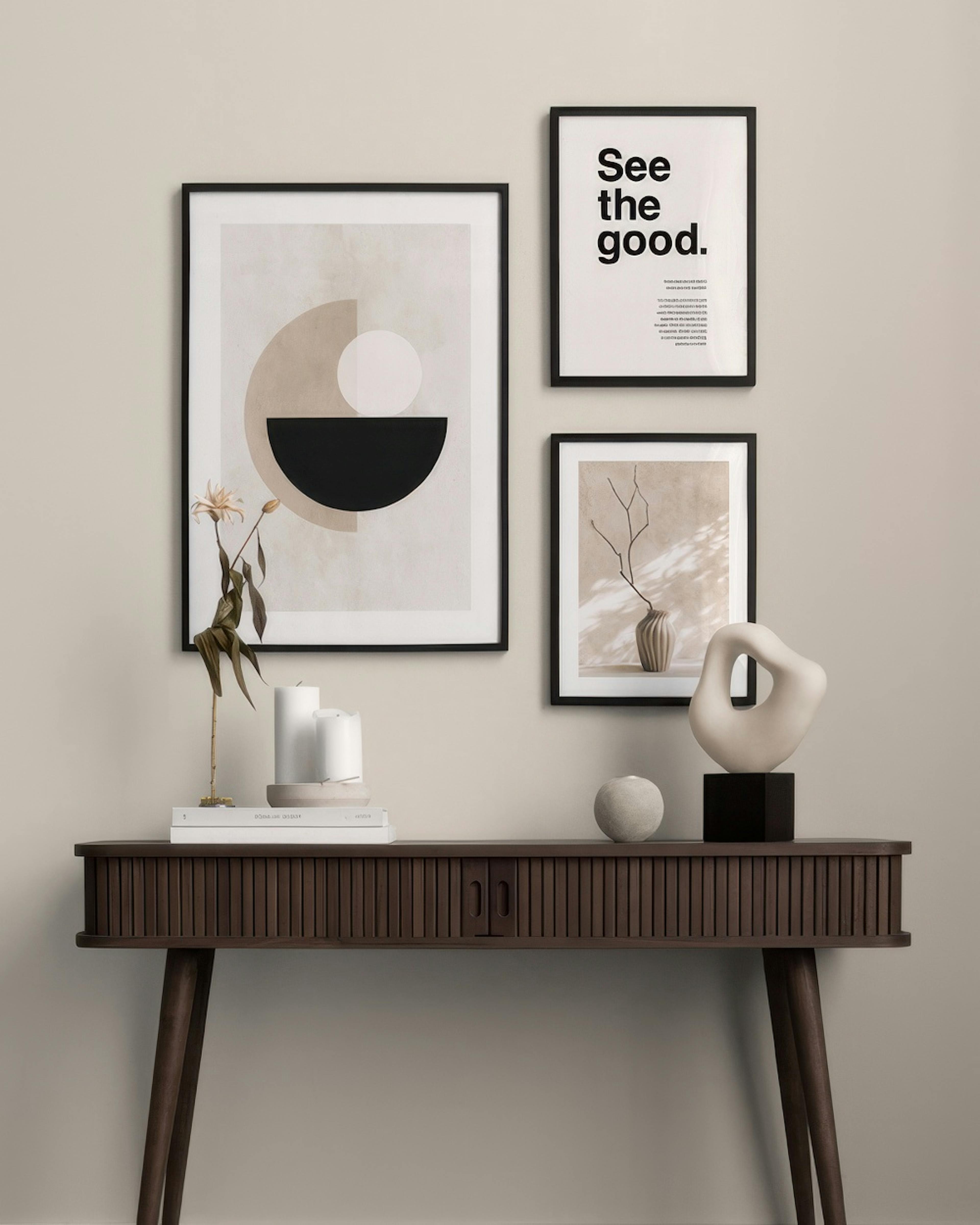 Elegant Beige Trio Plakatpakke