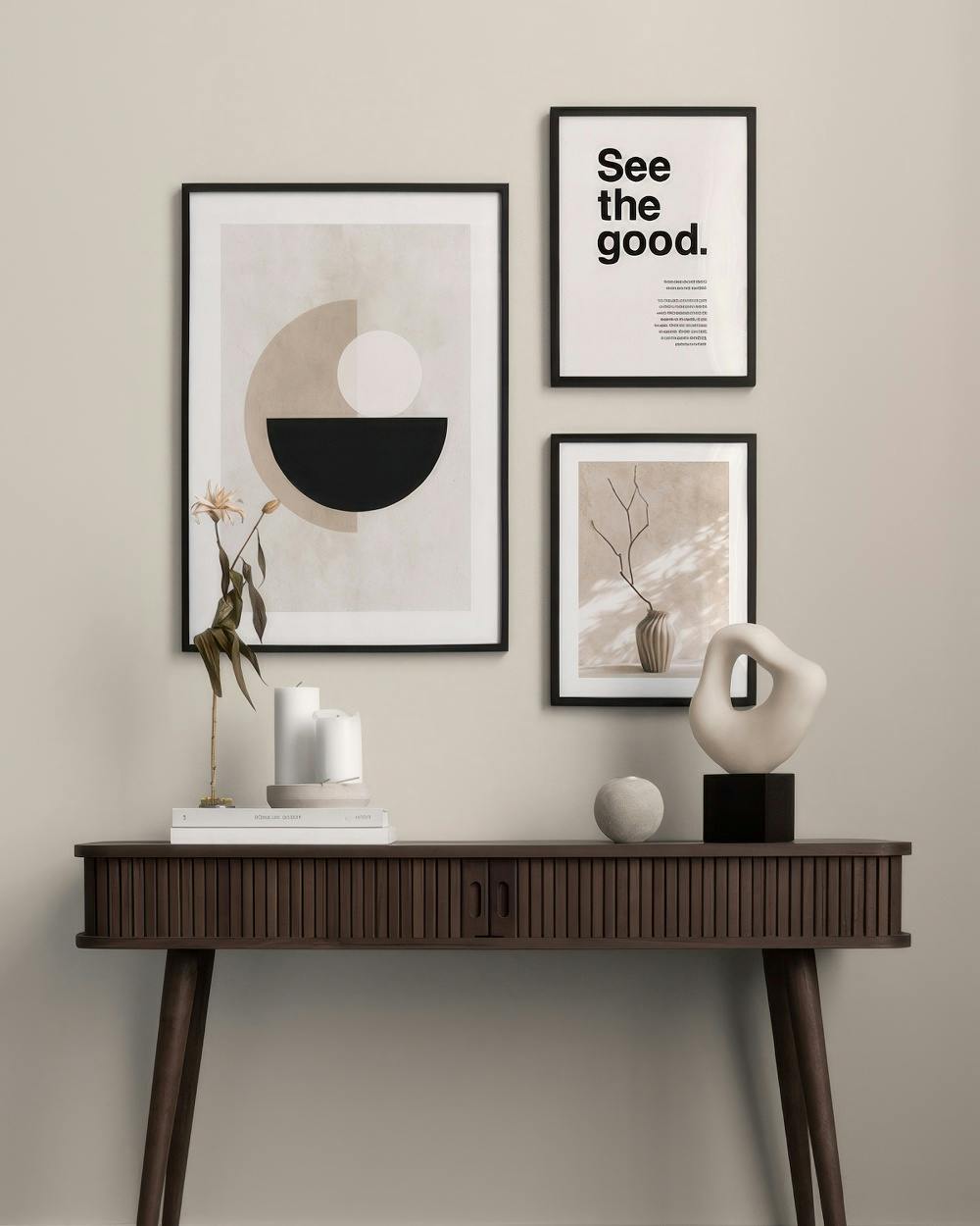 Prints - Elegant Beige Trio Poster pack (ONE SIZE) - Poster pack