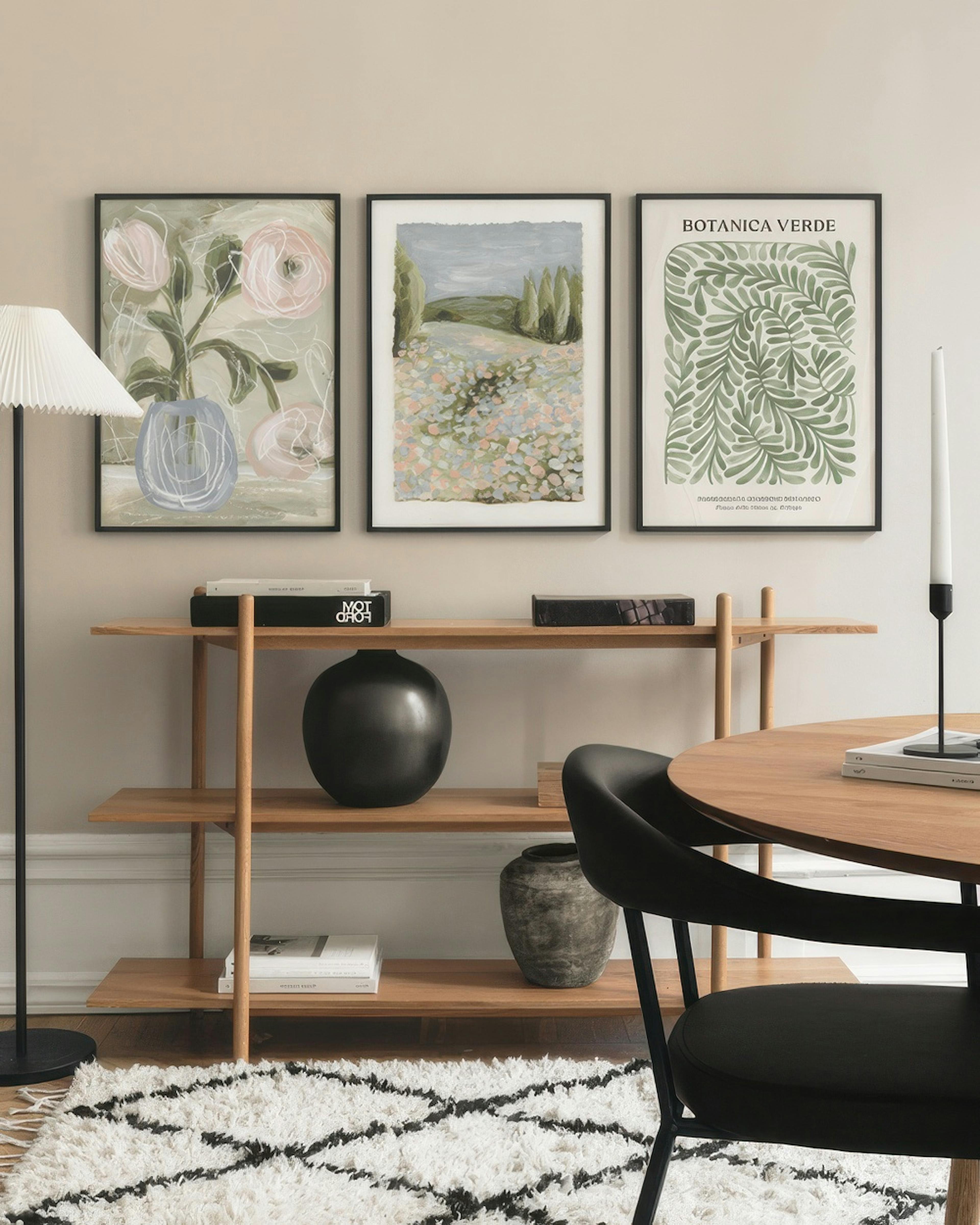 Romantic Green Trio Lot de posters