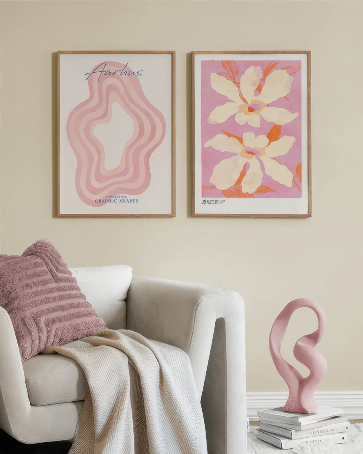 Poster Set Pink – Moderne Wanddeko