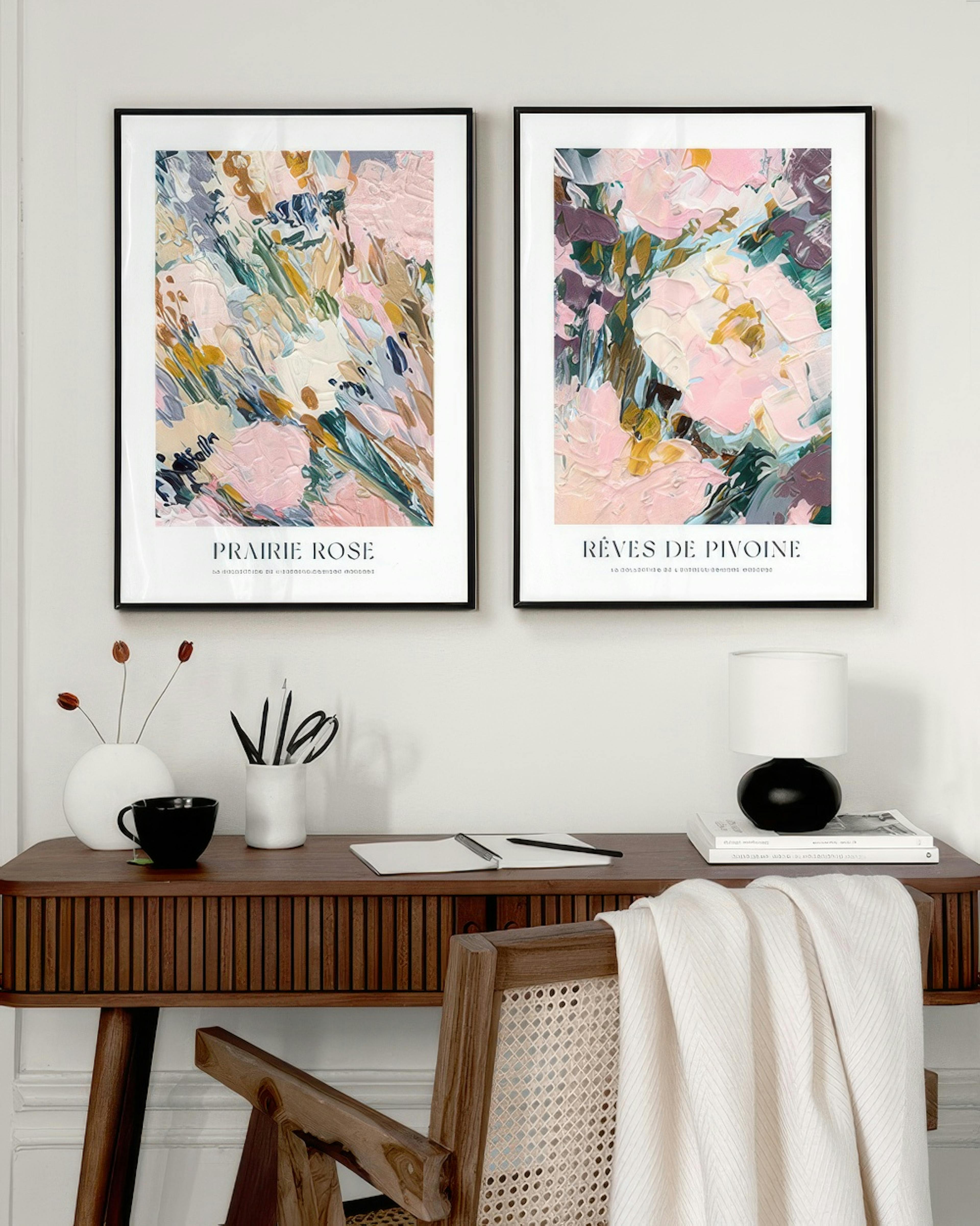Abstract Flowers Pacchetto di Poster 0