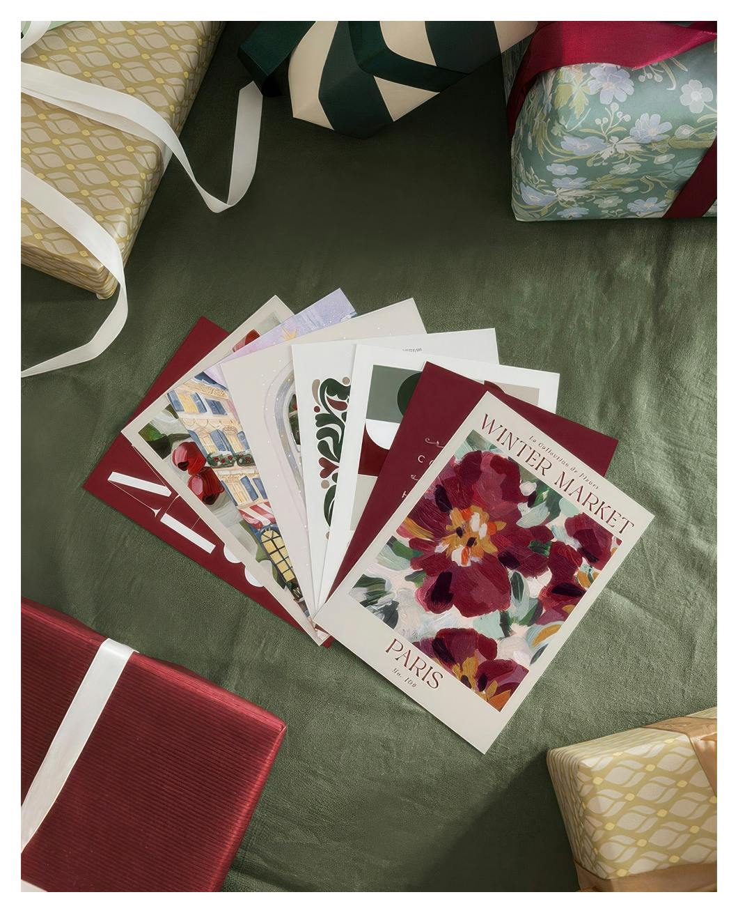 Merry Holiday Cards (ONE SIZE)- Zestaw plakatów
