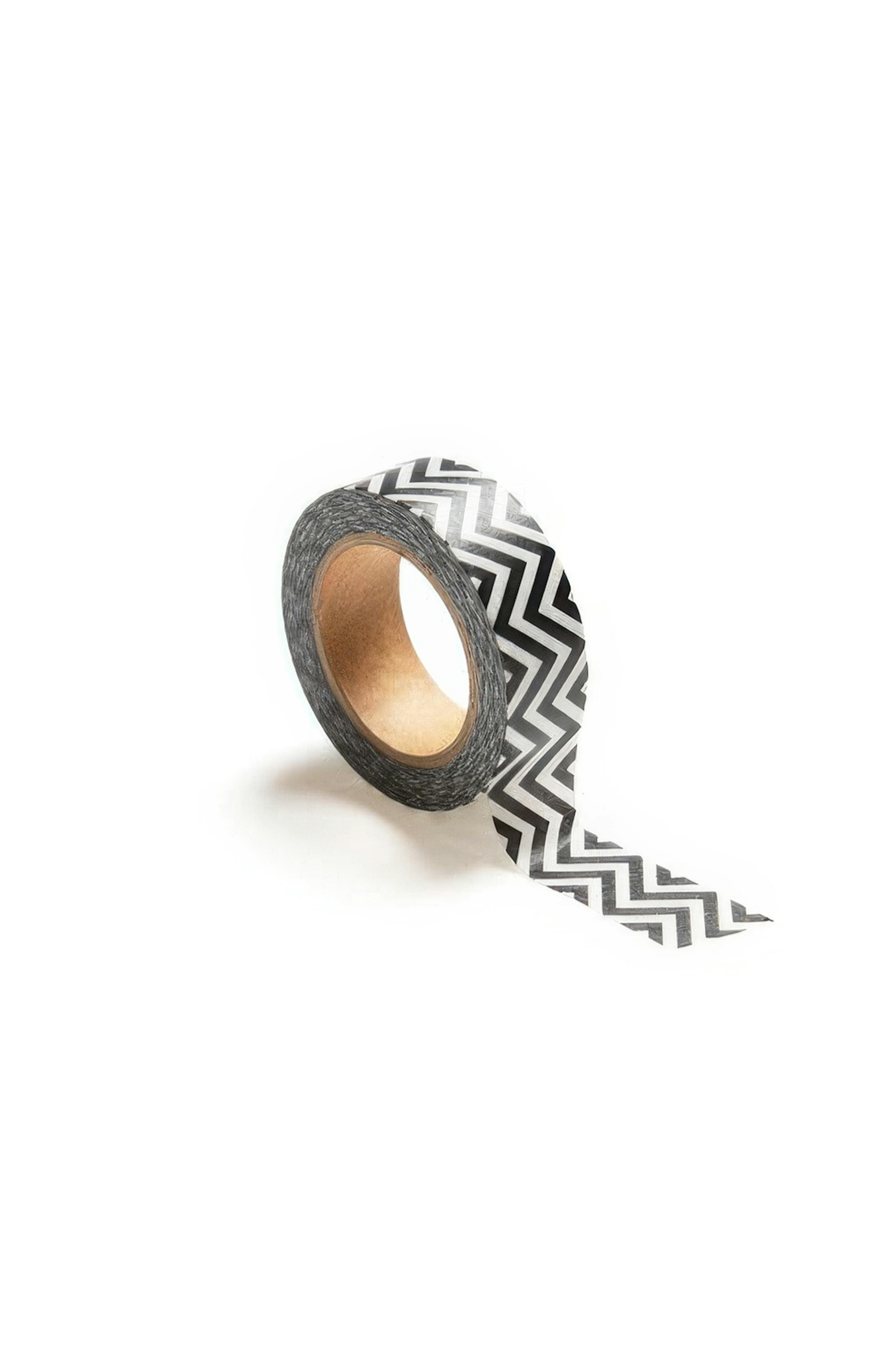 washi tape, white/black zigzag 0