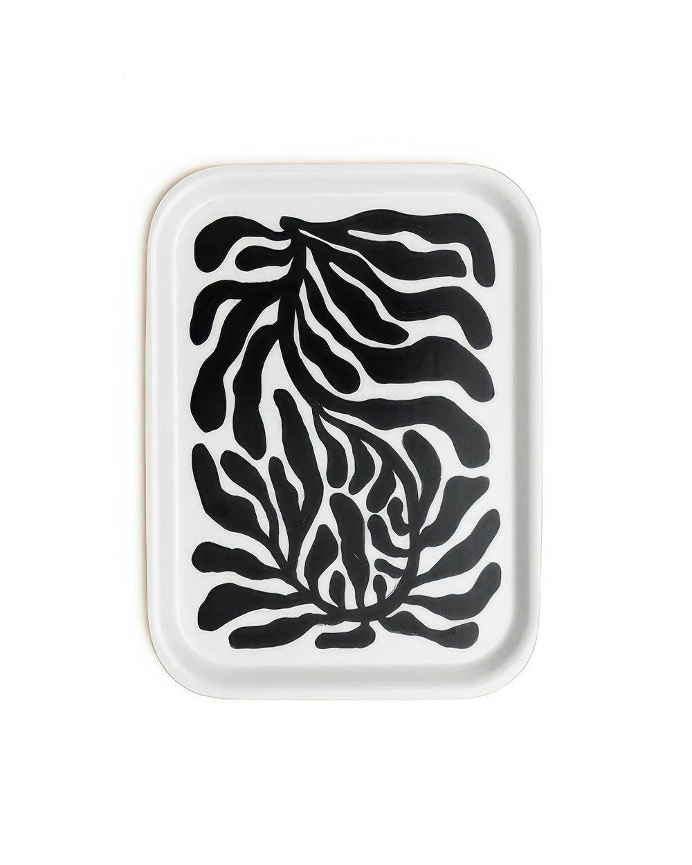 Black Botanical Tray (27x20 cm)