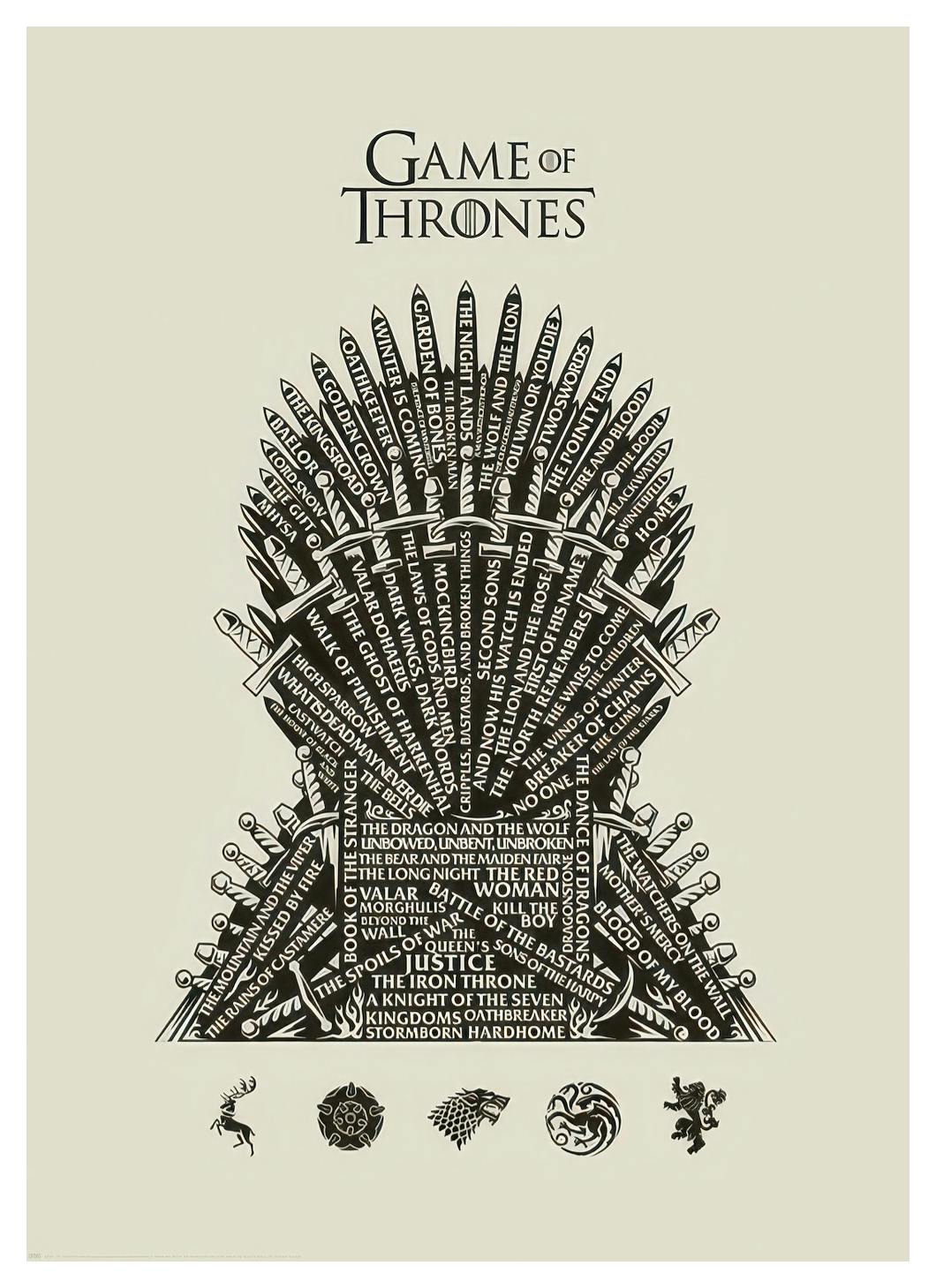 Game of Thrones - Iron Throne Affiche (30x40 cm) - Films & Séries TV