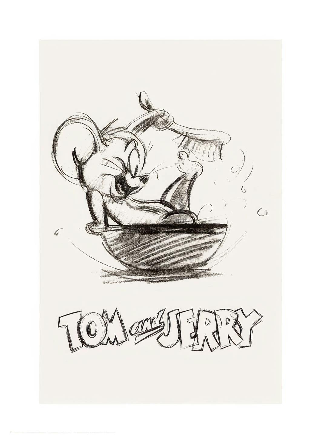 Tom & Jerry Sketch No1 Affiche (50x70 cm) - Films & Séries TV