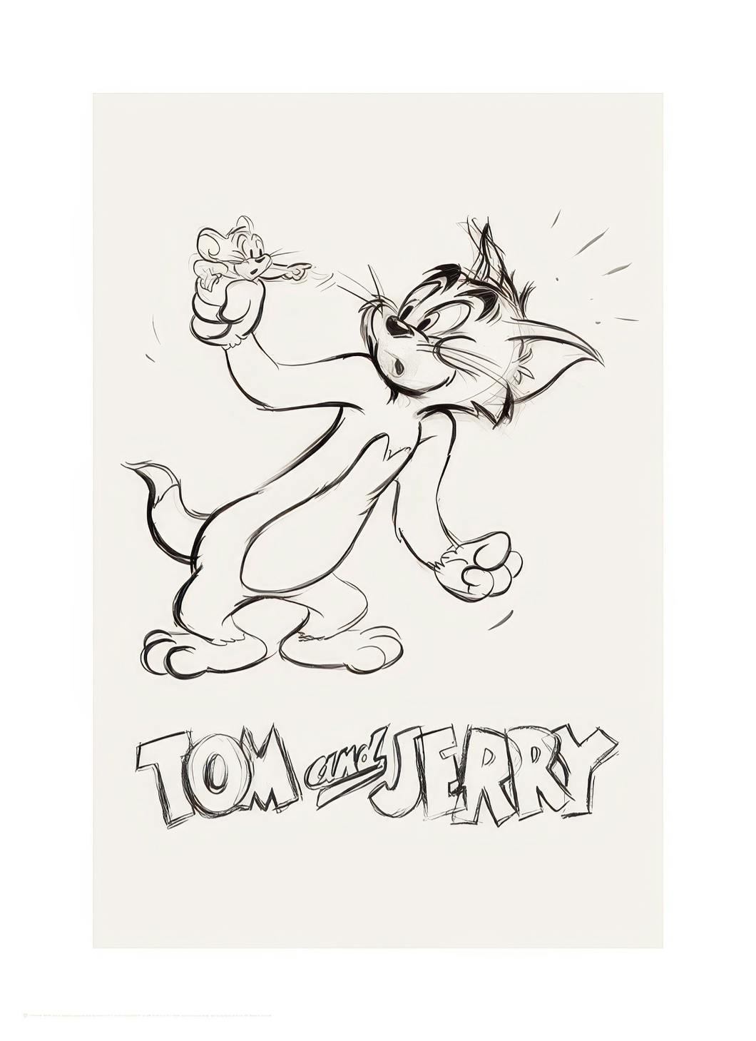 Tom & Jerry Sketch No2 Affiche (30x40 cm) - Films & Séries TV