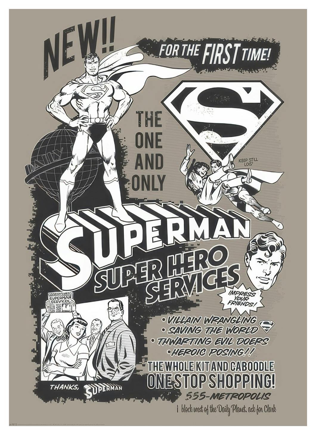 Supermanâ¢ - The One and Only Poster (30x40 cm) - Films & TV-series