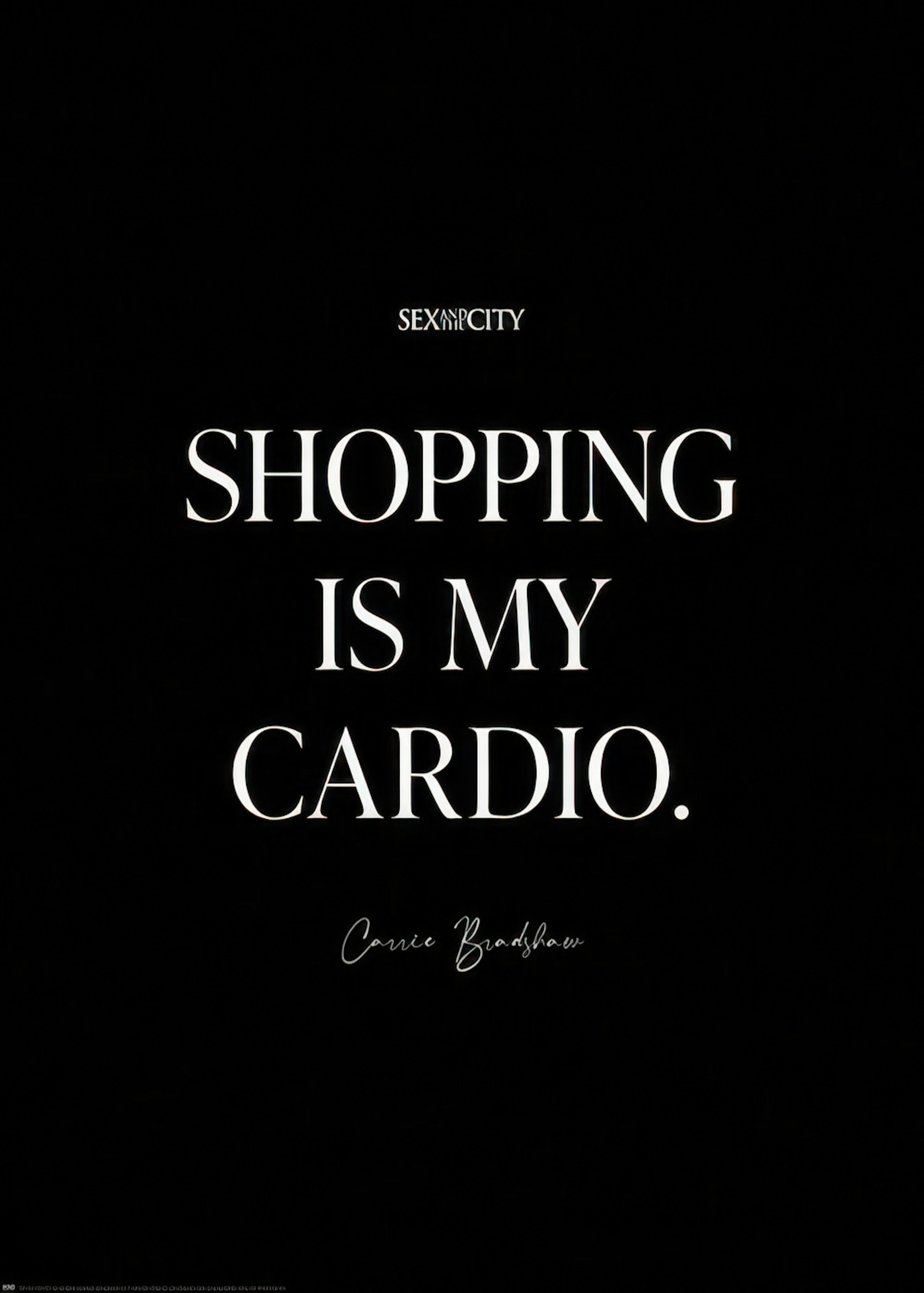 Sex and the City™ - Shopping is My Cardio Poster 0