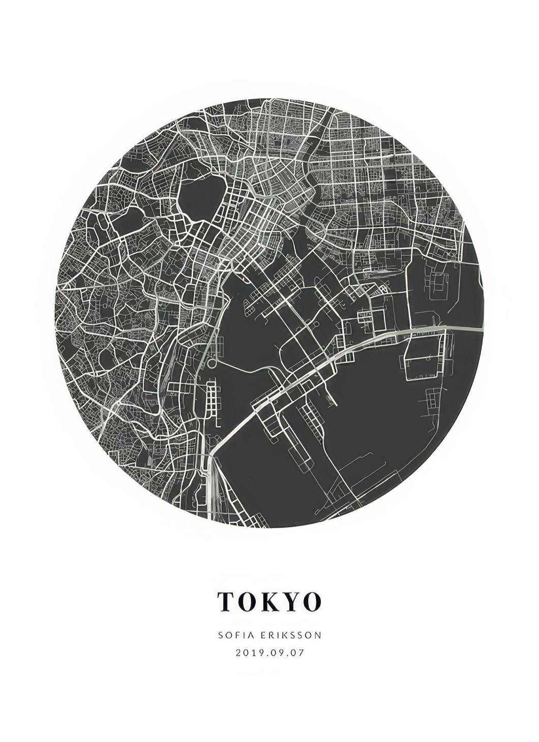 Prints - Globe Map Night Personal (50x70 cm) - Personalised prints