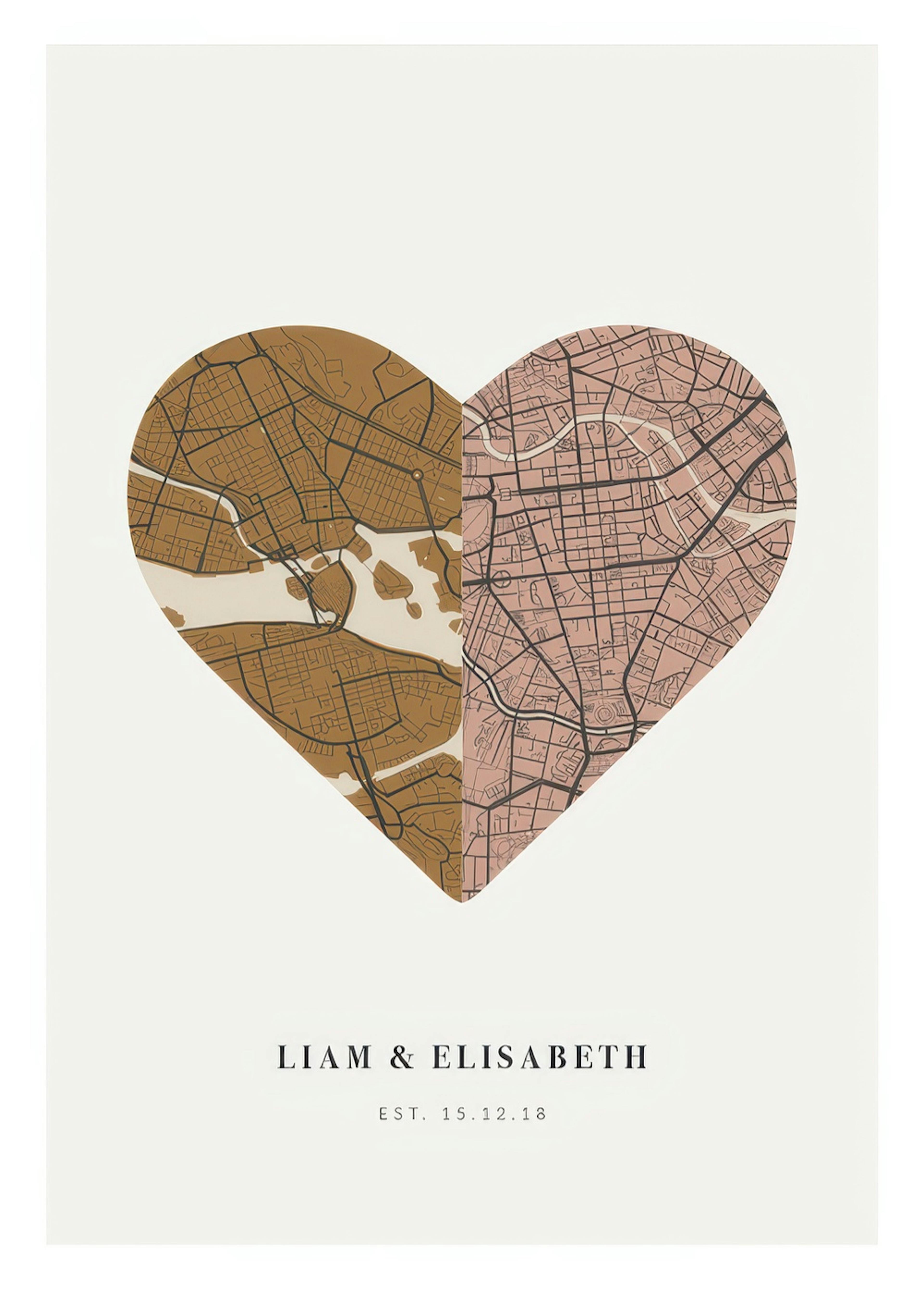 Love Map Vintage Personal Poster 0