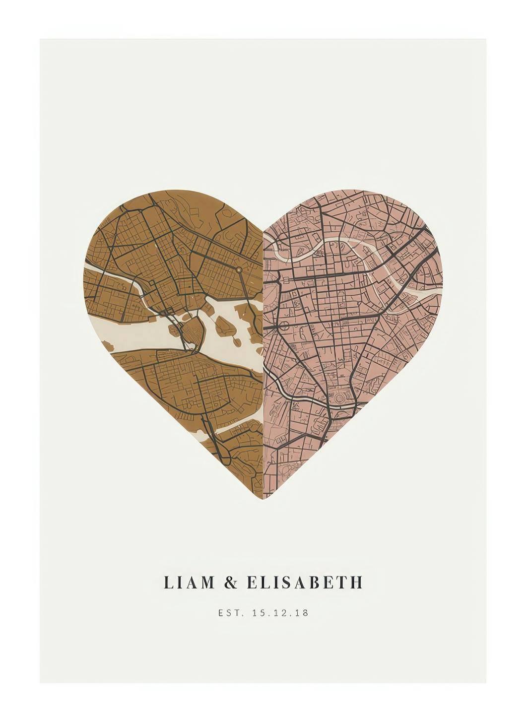 Love Map Vintage Personal (50x70 cm)