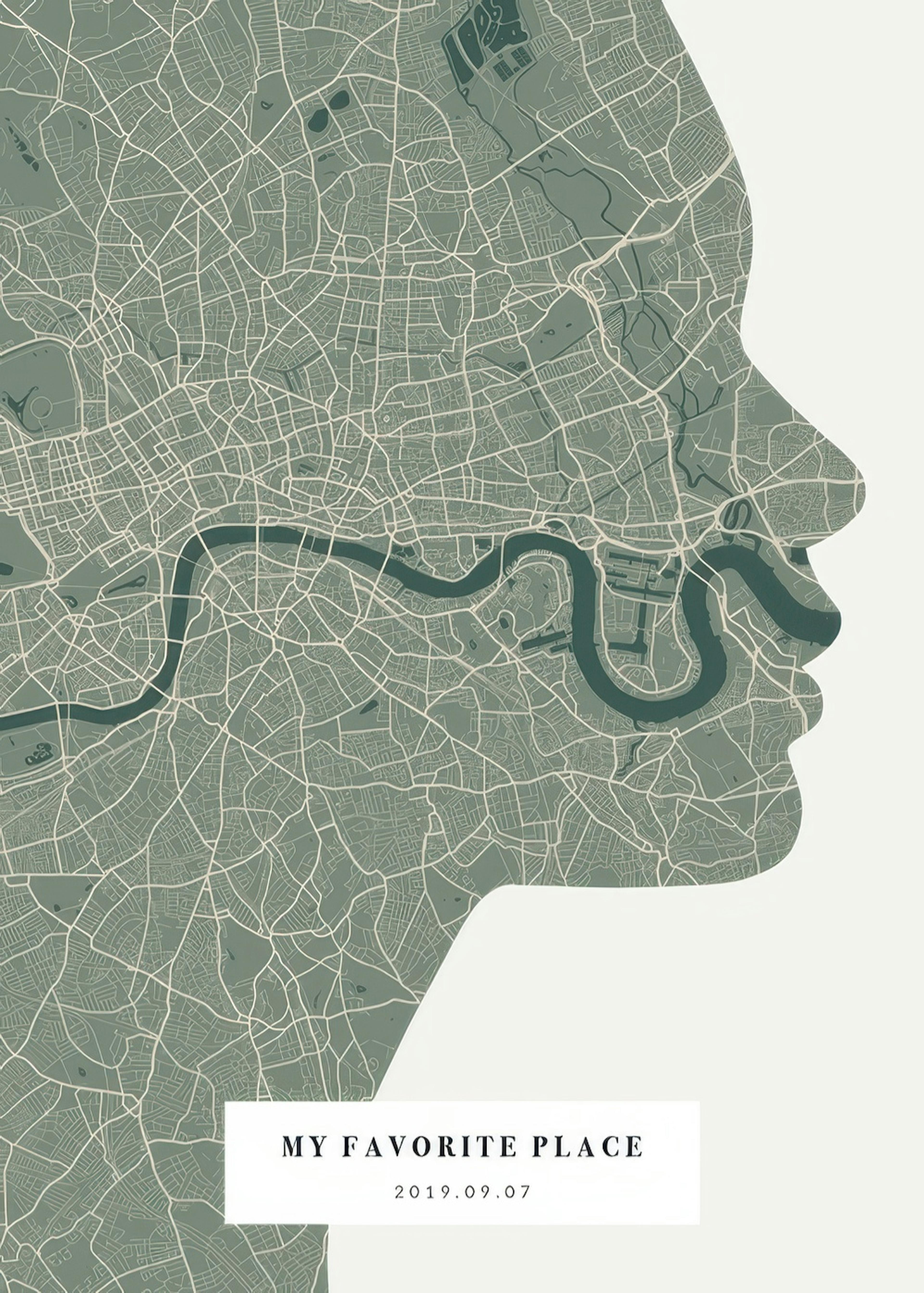 Silhouette Map Moss Personal Poster 0