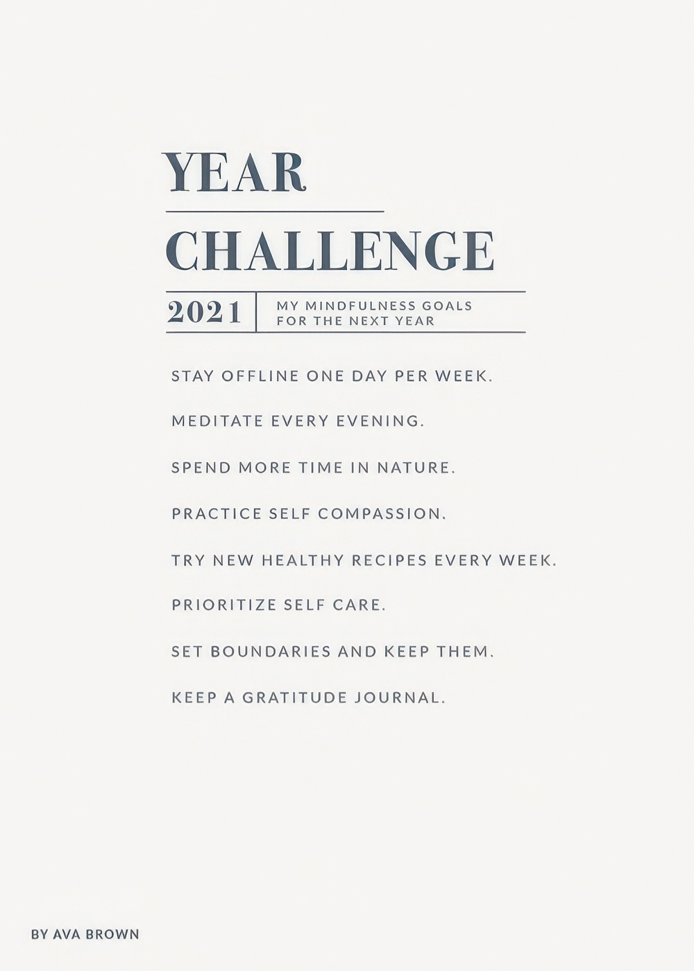 Personalized New Year Resolution Print – Custom Poster | Desenio