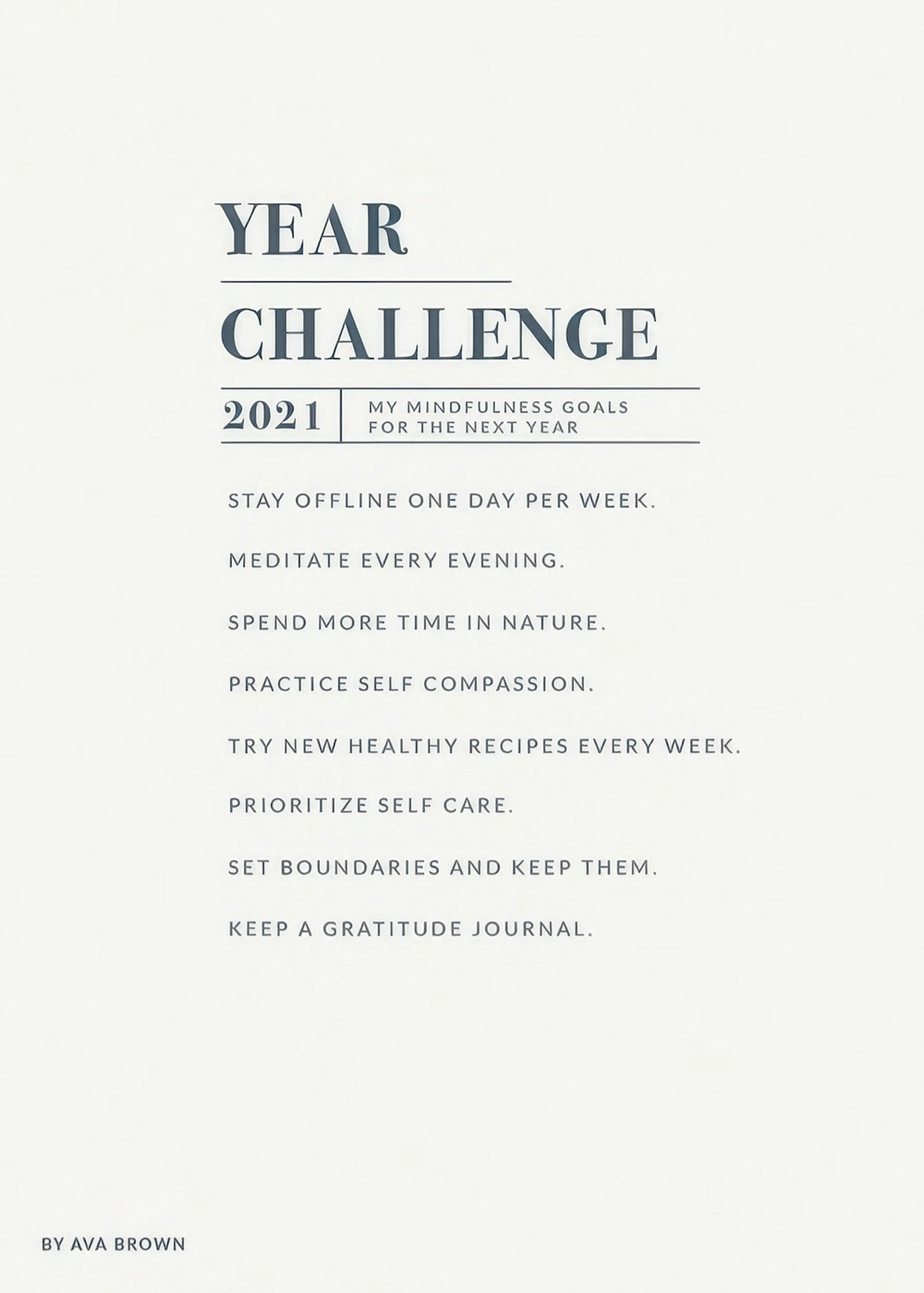 Year Challenge Personal Poster 0