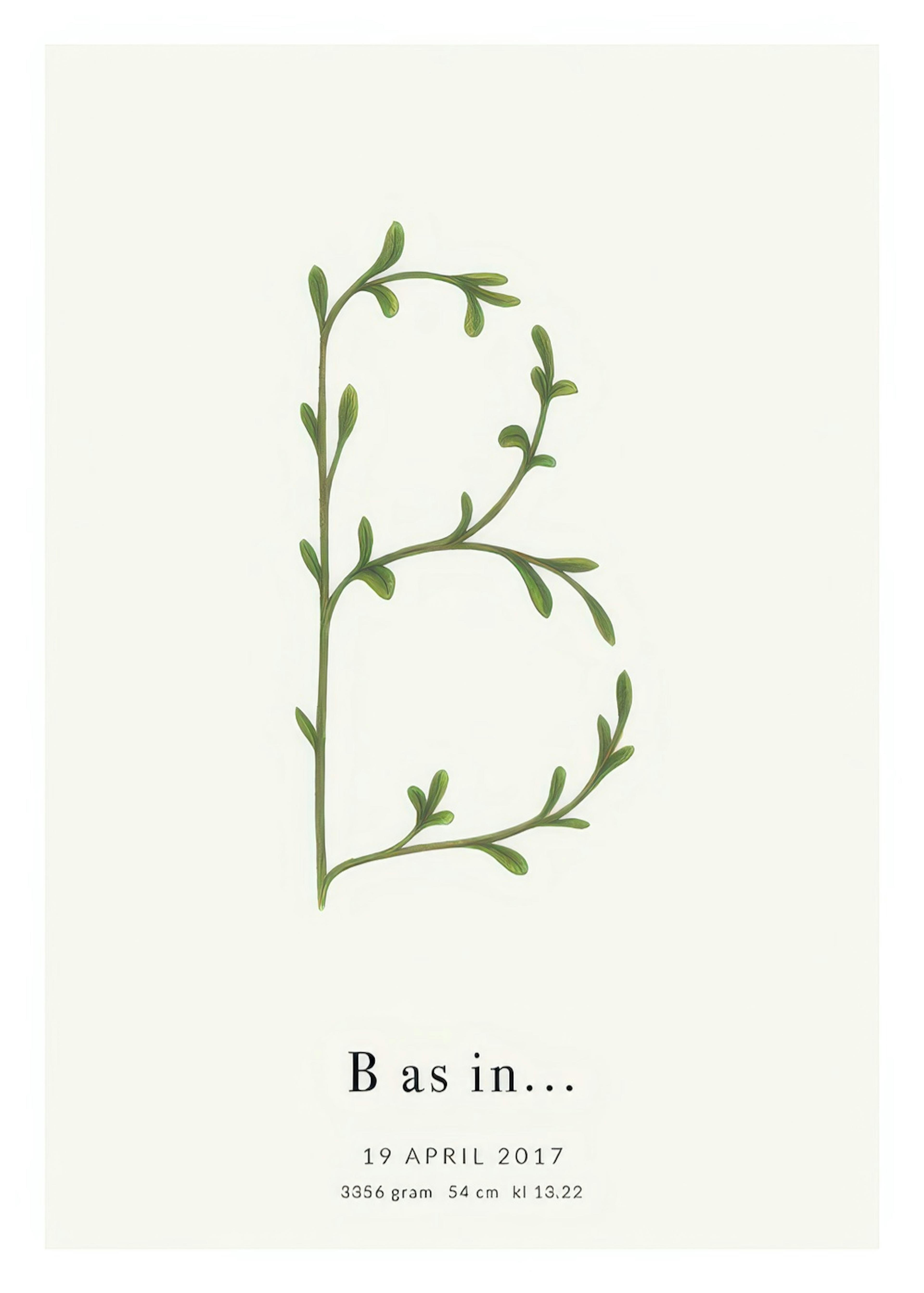 Botanic Letter B Personal Juliste 0