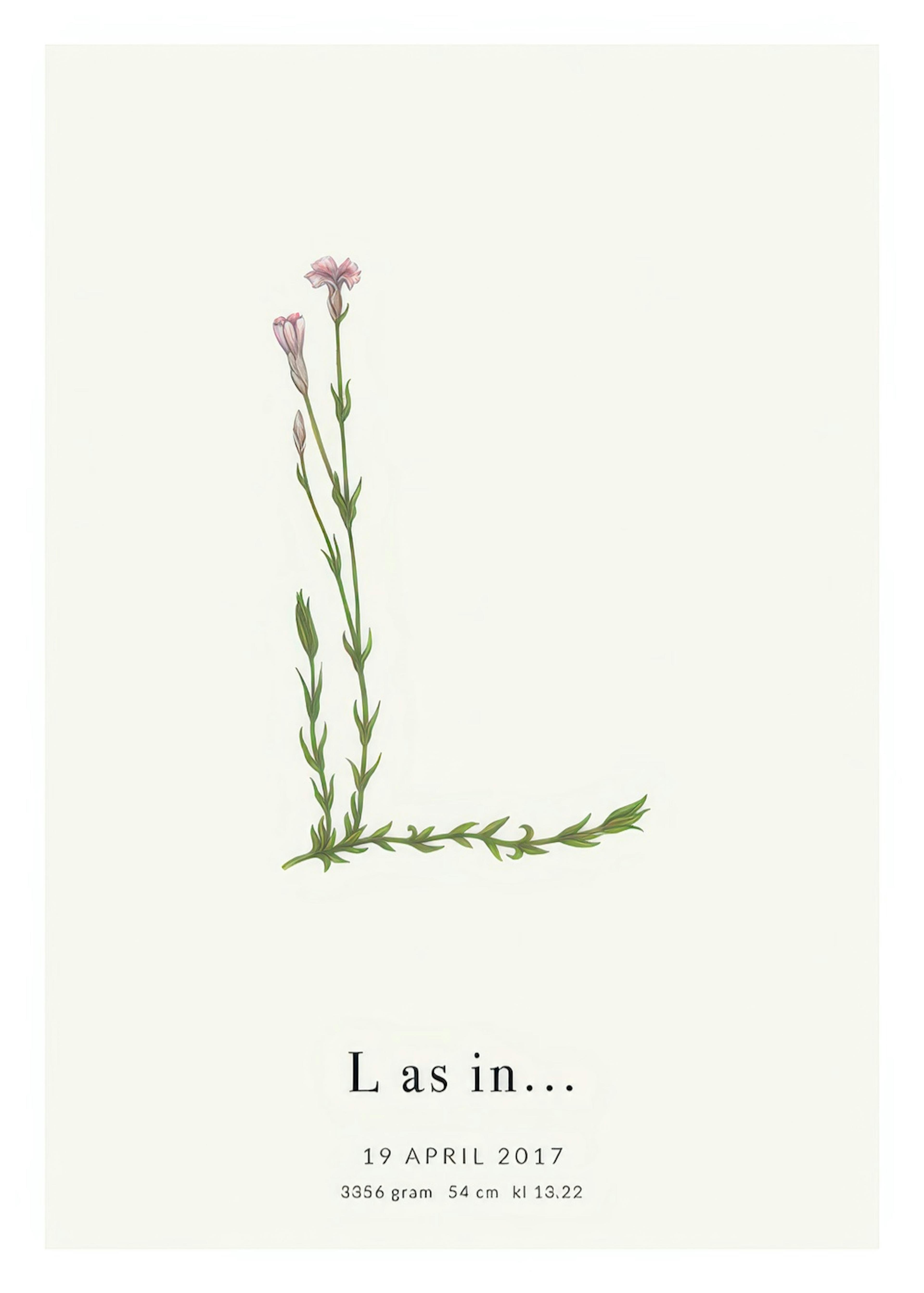 Botanic Letter L Personal Juliste 0