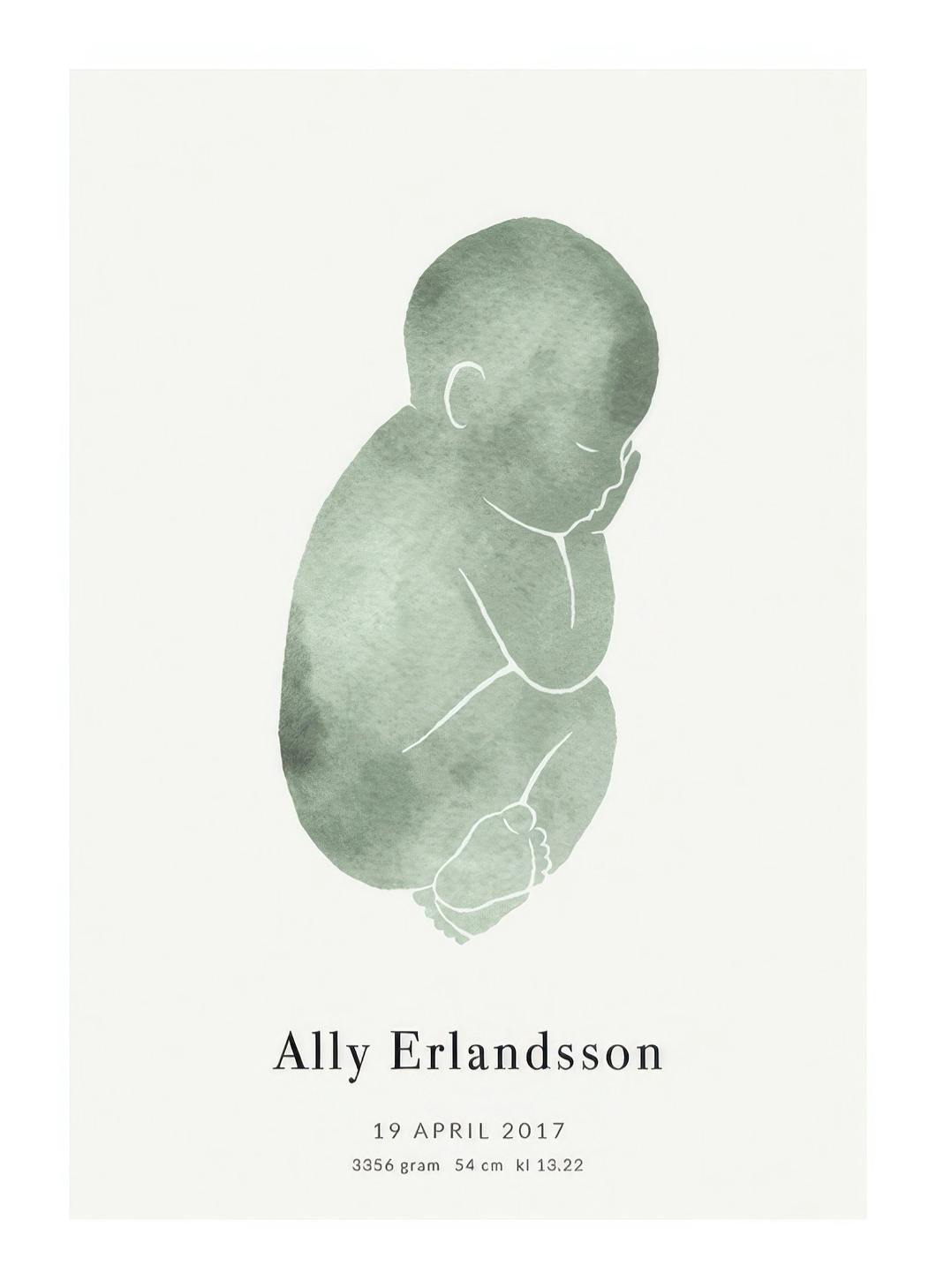 Baby Green Personal Affiche (30x40 cm) - Affiches personnalisées
