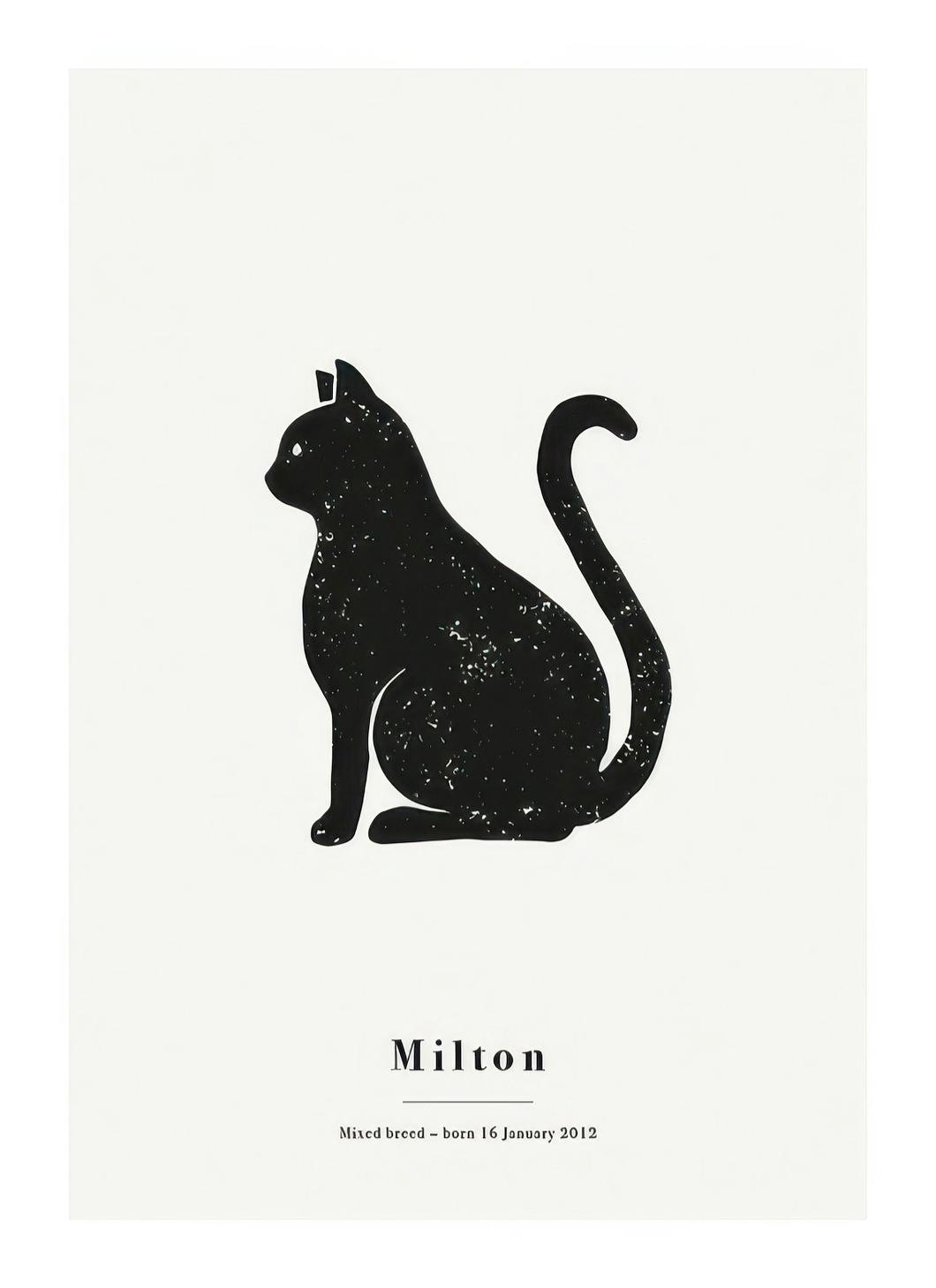 My Pet Cat Personal Plakat (50x70 cm)- Plakaty personalizowane