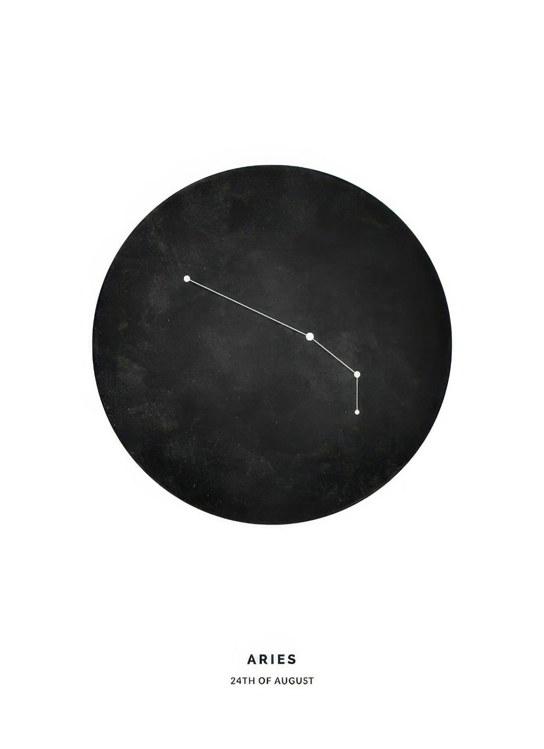 Star Sign Black Aries Personal Poster (50x70 cm)- Posters personalizados