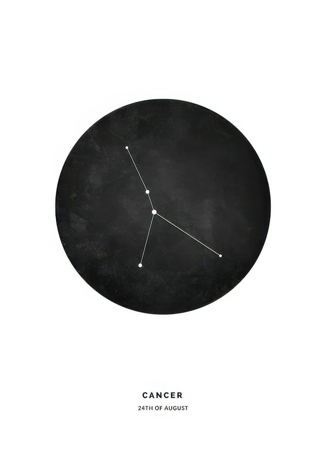Star Sign Black Cancer Personal Poster (50x70 cm) - Gepersonaliseerde posters