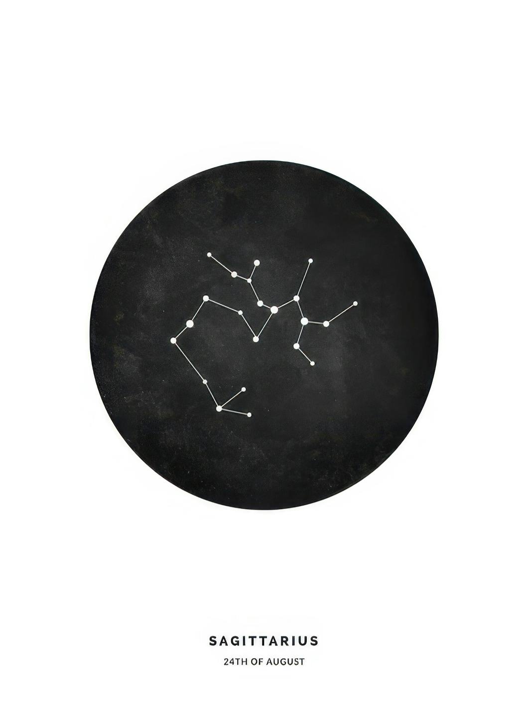 Star Sign Black Sagittarius Personal Plakat (50x70 cm)- Plakaty personalizowane