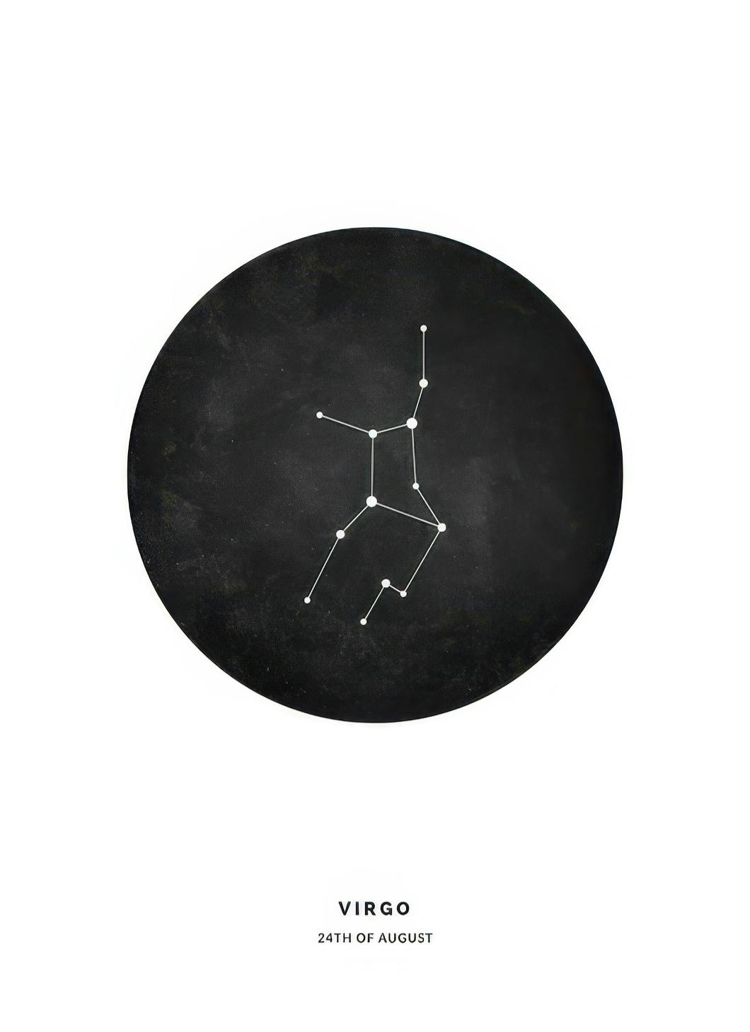 Star Sign Black Virgo Personal (30x40 cm)
