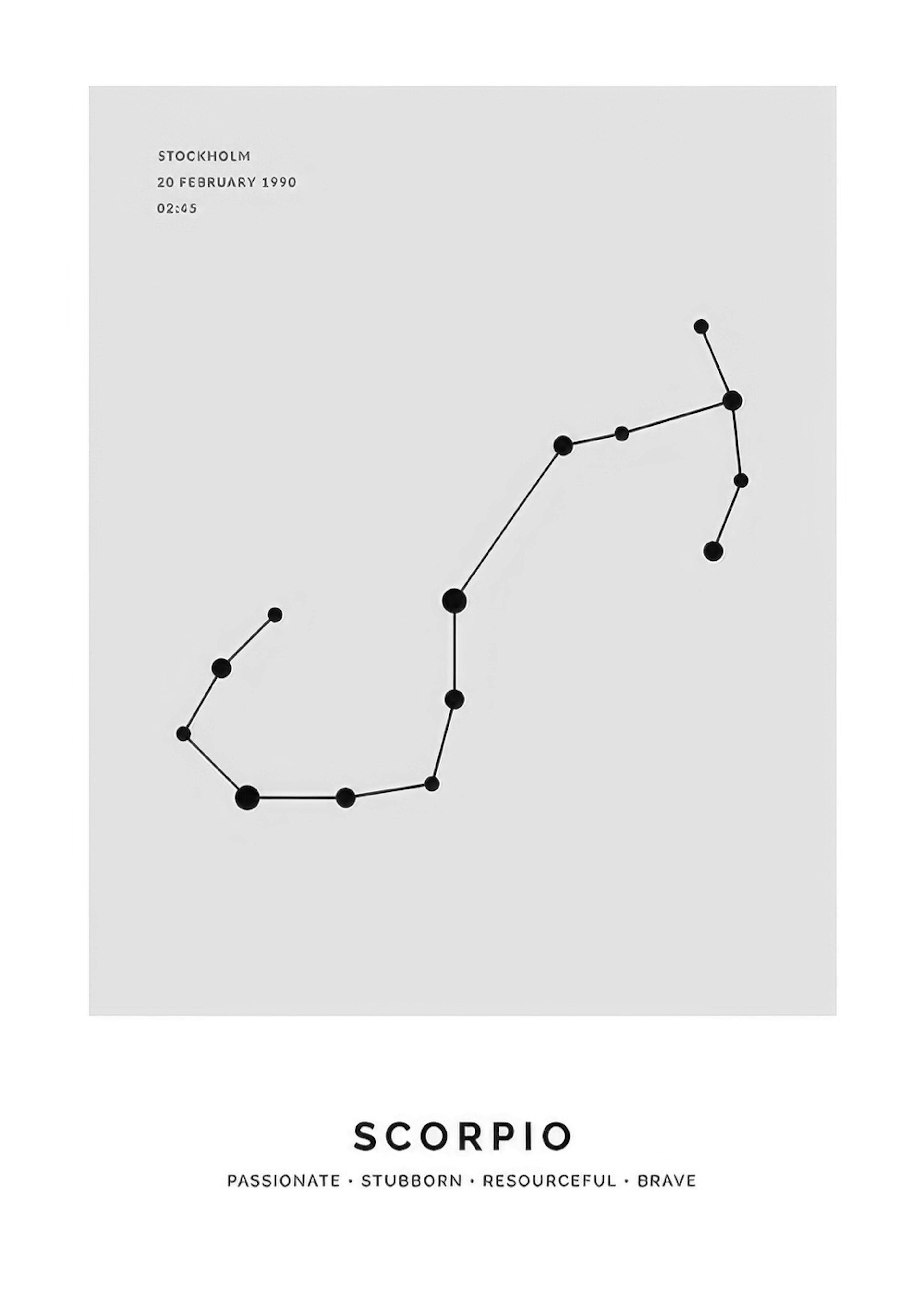 Constellation Grey Scorpio Personal Poster 0