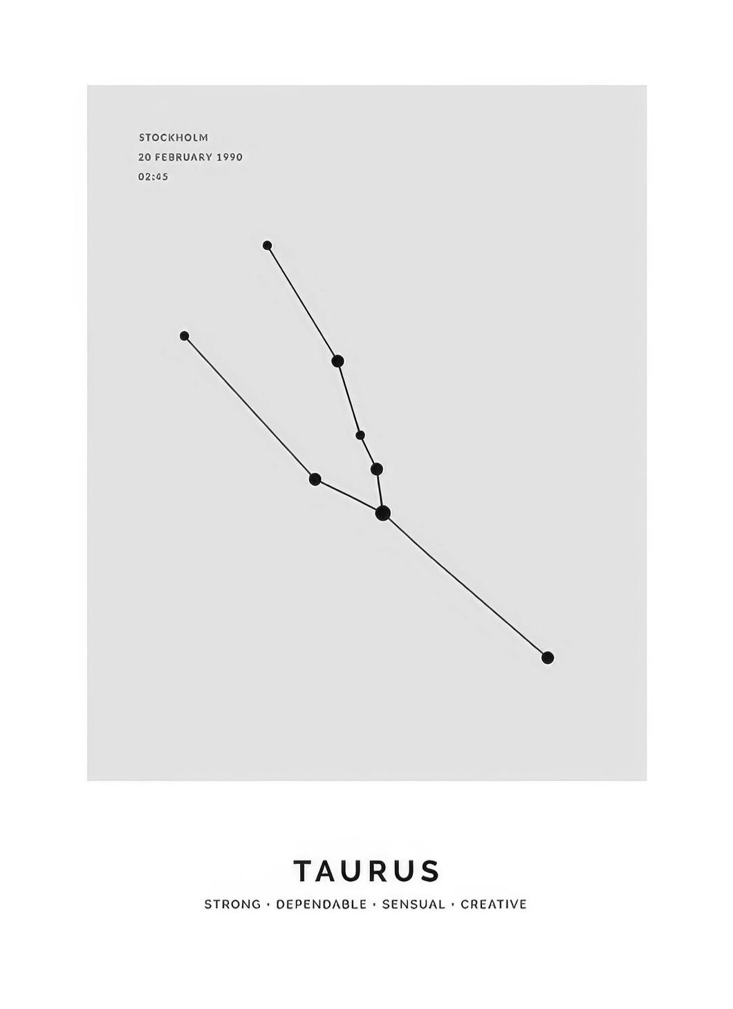 Constellation Grey Taurus Personal (50x70 cm)