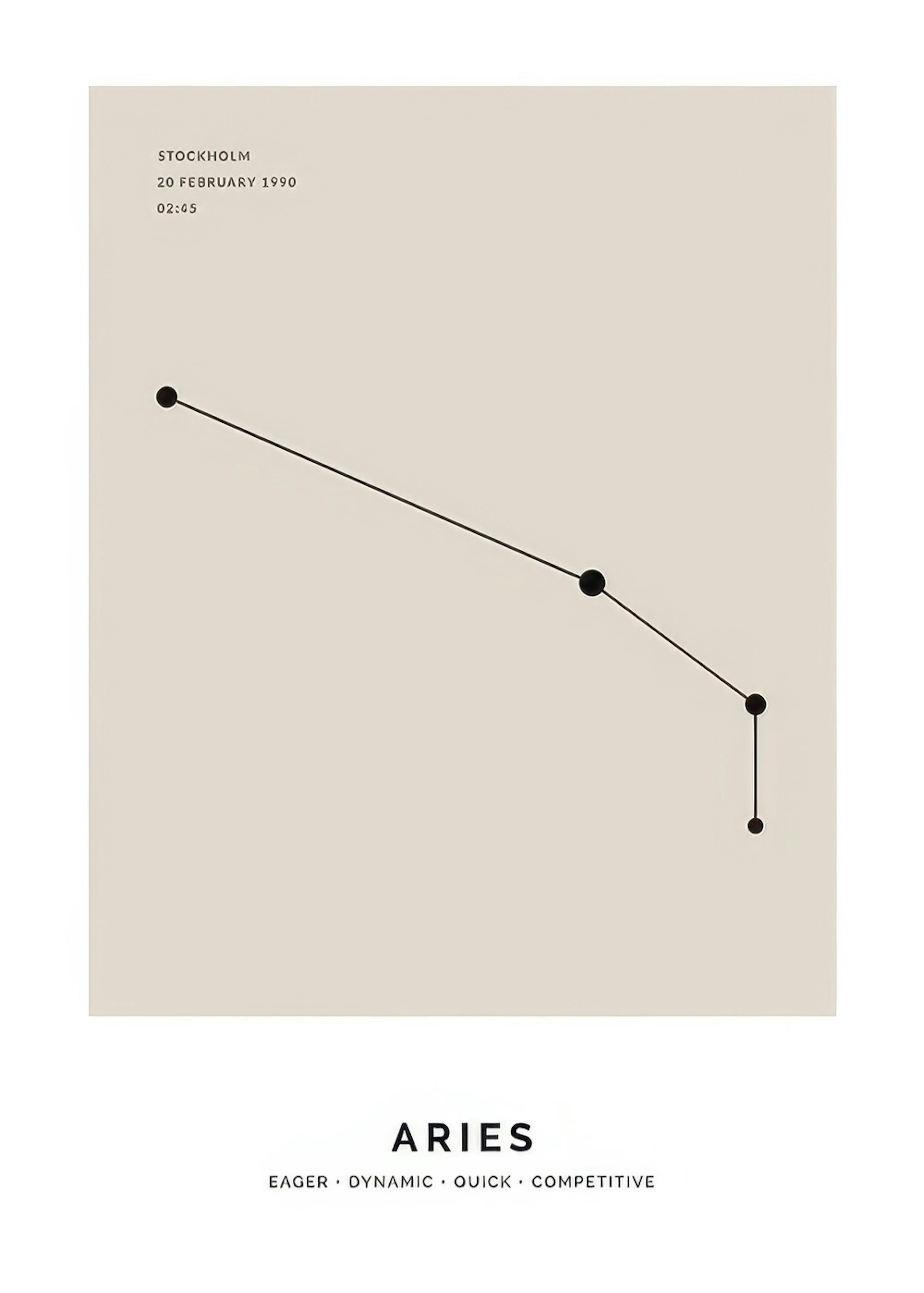 Constellation Beige Aries Personal Poster 0
