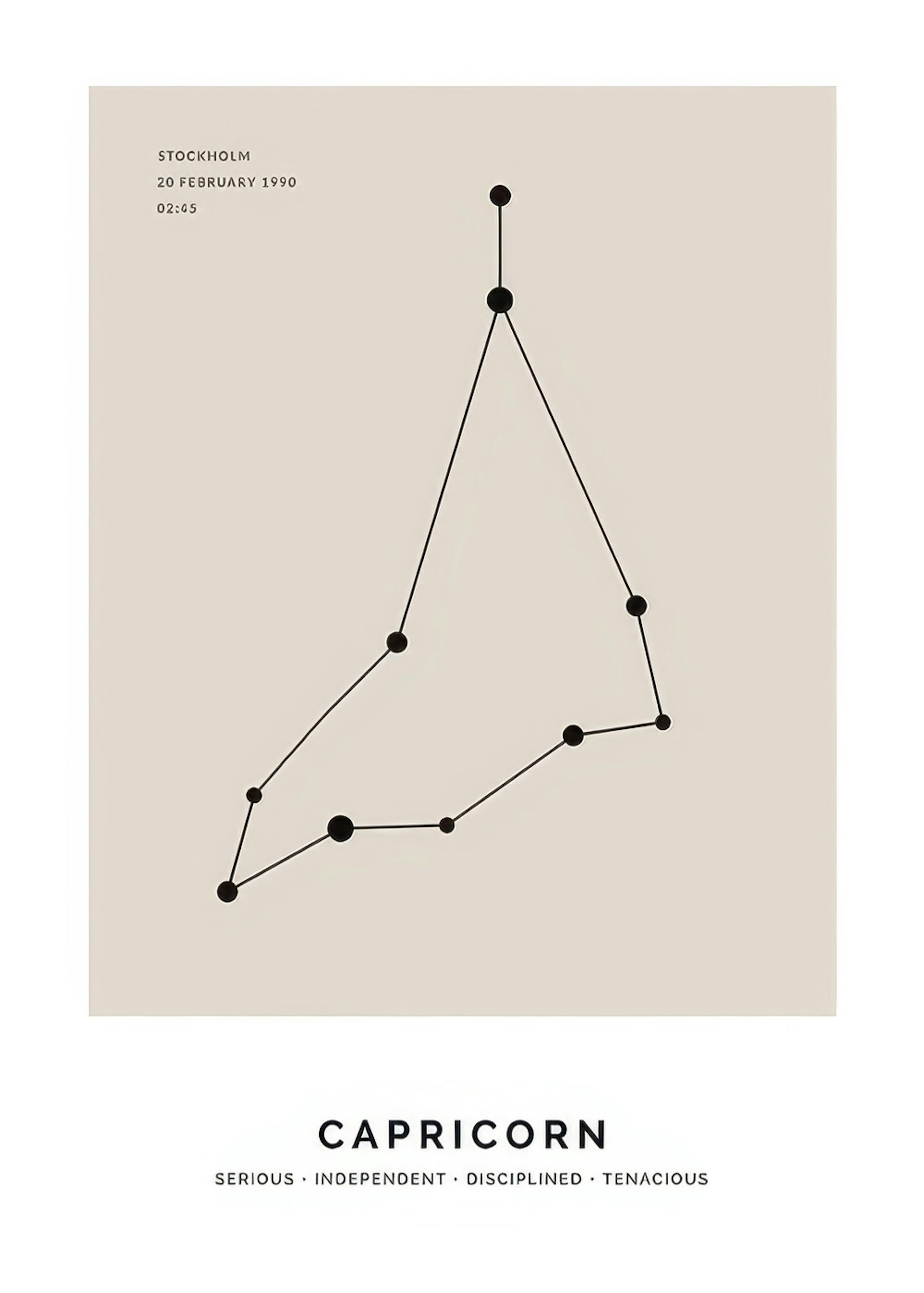 Constellation Beige Capricorn Personal Poster 0