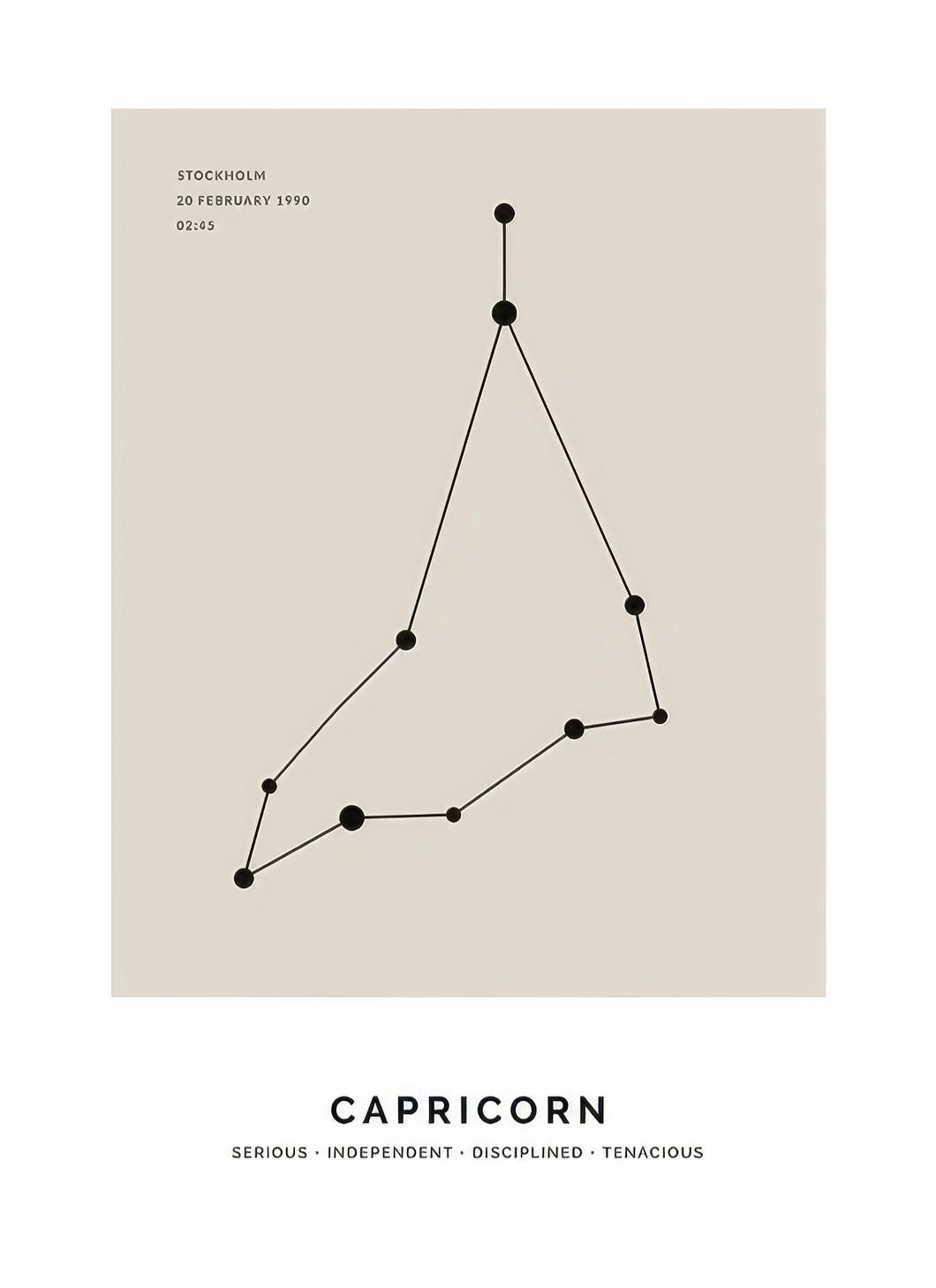 Constellation Beige Capricorn Personal (30x40 cm)