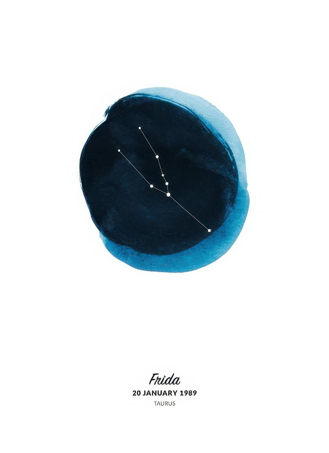 Prints - Zodiac Sign Taurus Personal (50x70 cm) - Personalised prints