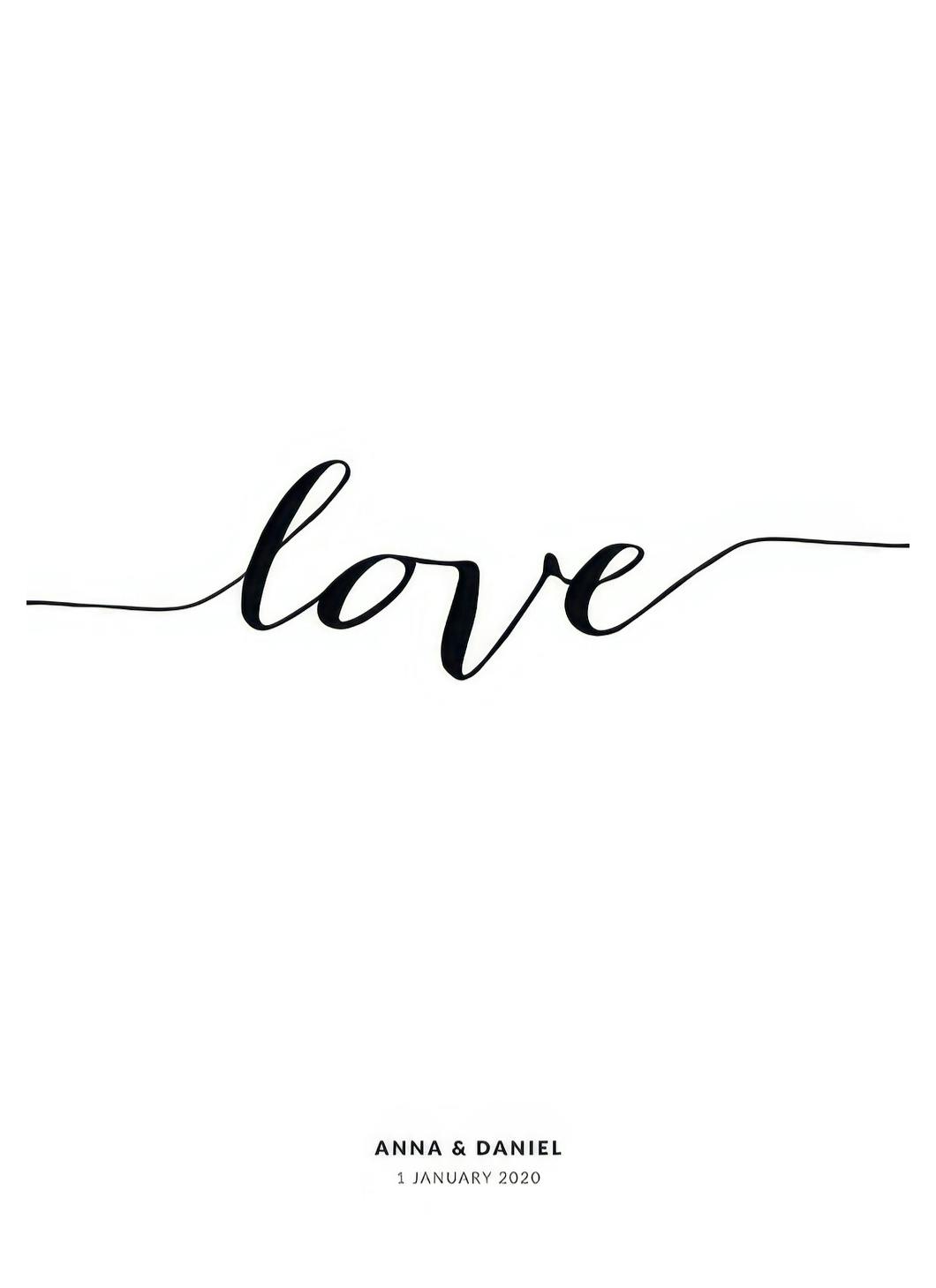 Prints - Love Line Personal (30x40 cm) - Personalised prints