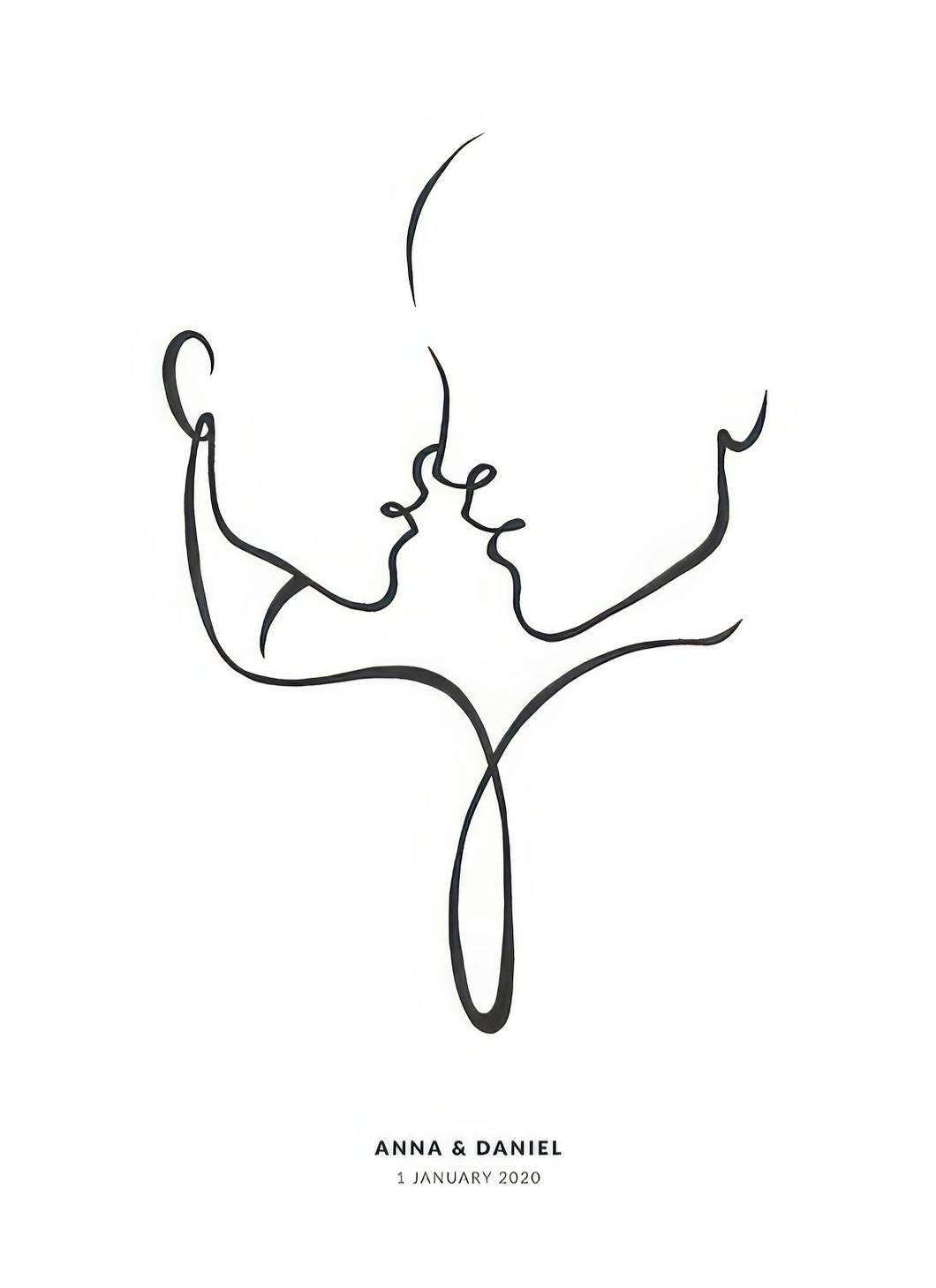 Prints - Almost Kiss Personal (50x70 cm) - Personalised prints