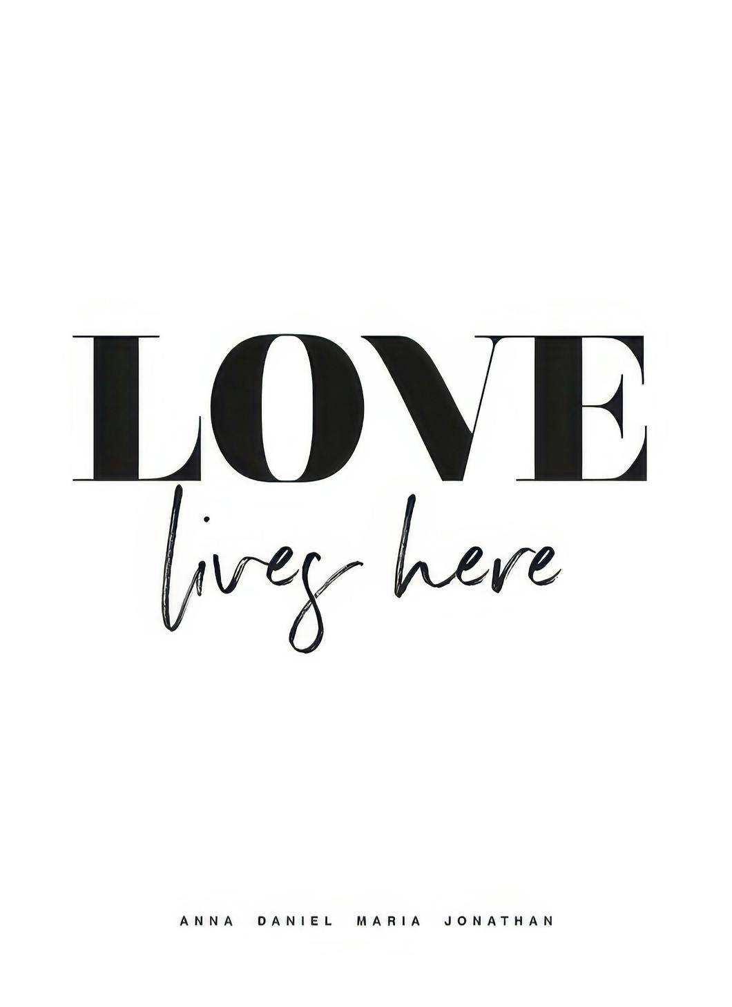 Prints - Love Lives Here No2 Personal (50x70 cm) - Personalised prints