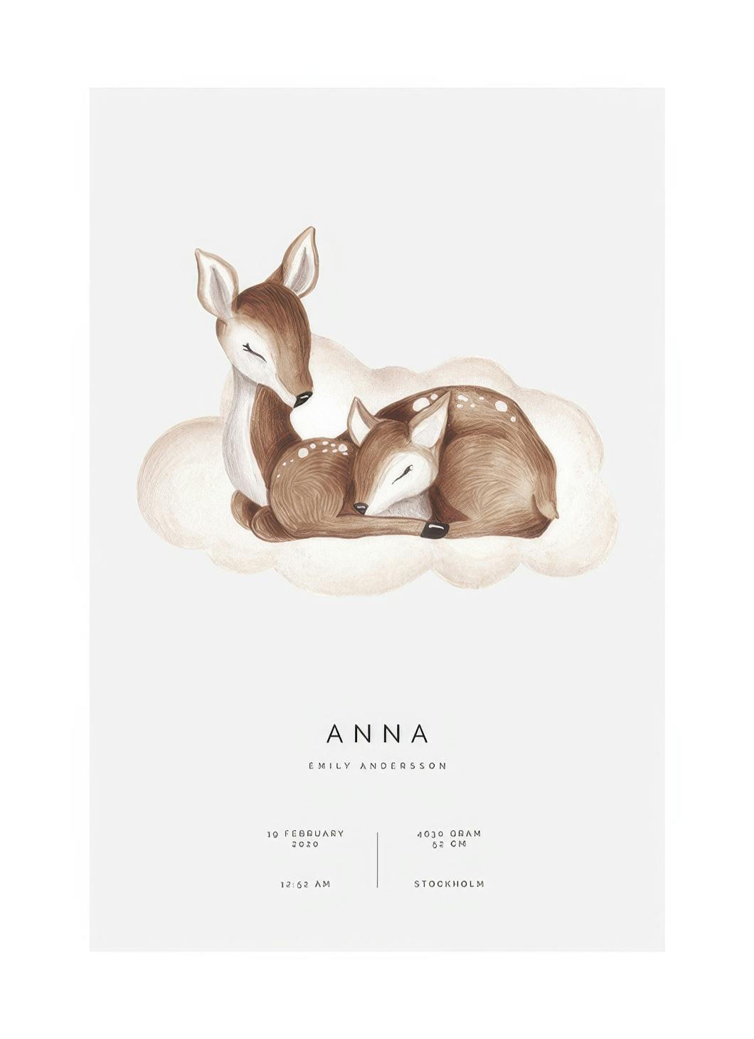 Prints - Good Night Little One Personal (50x70 cm) - Personalised prints
