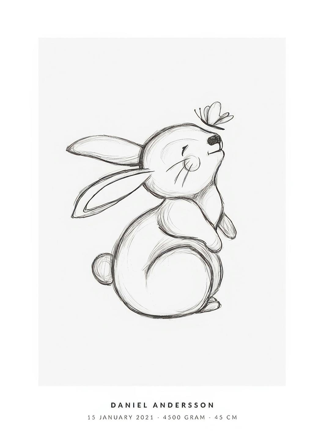 Bunny Personal Plakat (30x40 cm)- Plakaty personalizowane