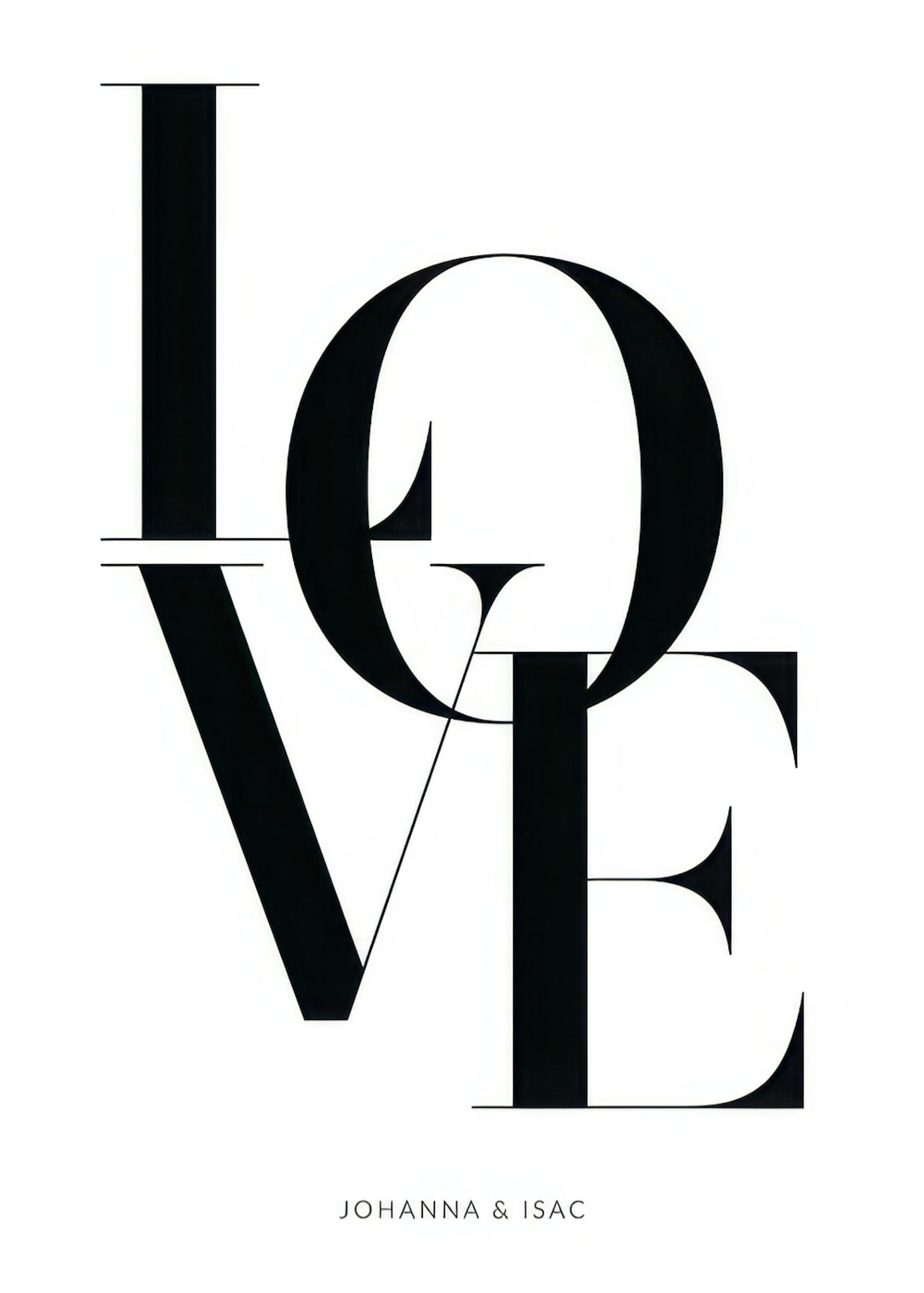 Love BW Personal Plagát 0