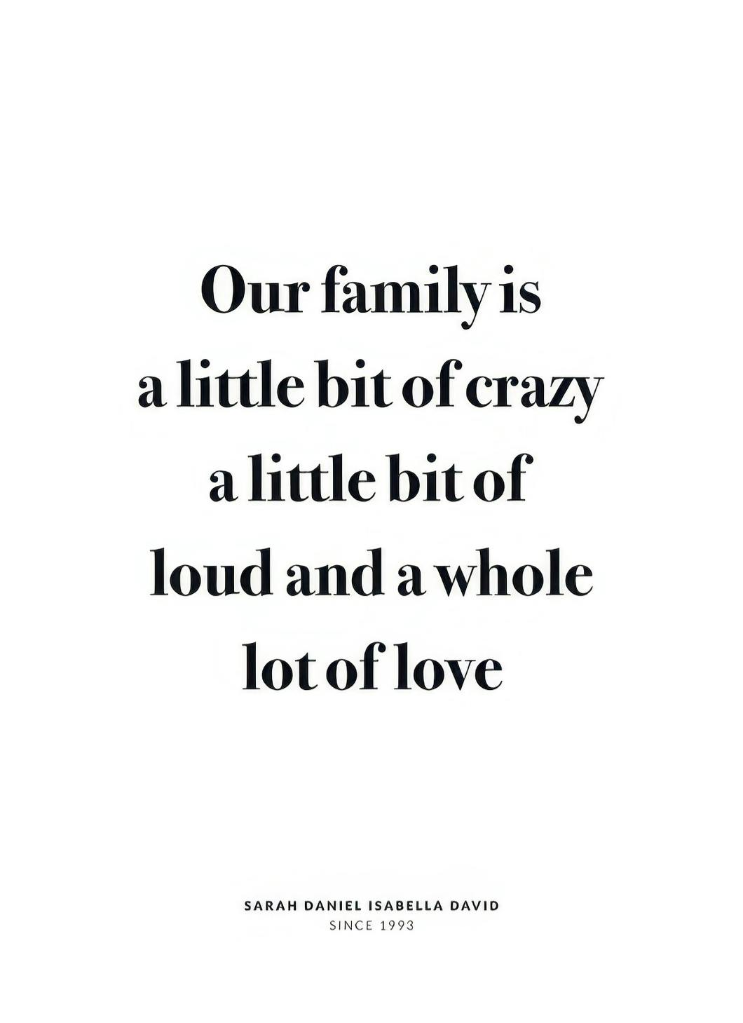 Crazy Family Personal Affiche (30x40 cm) - Affiches personnalisées