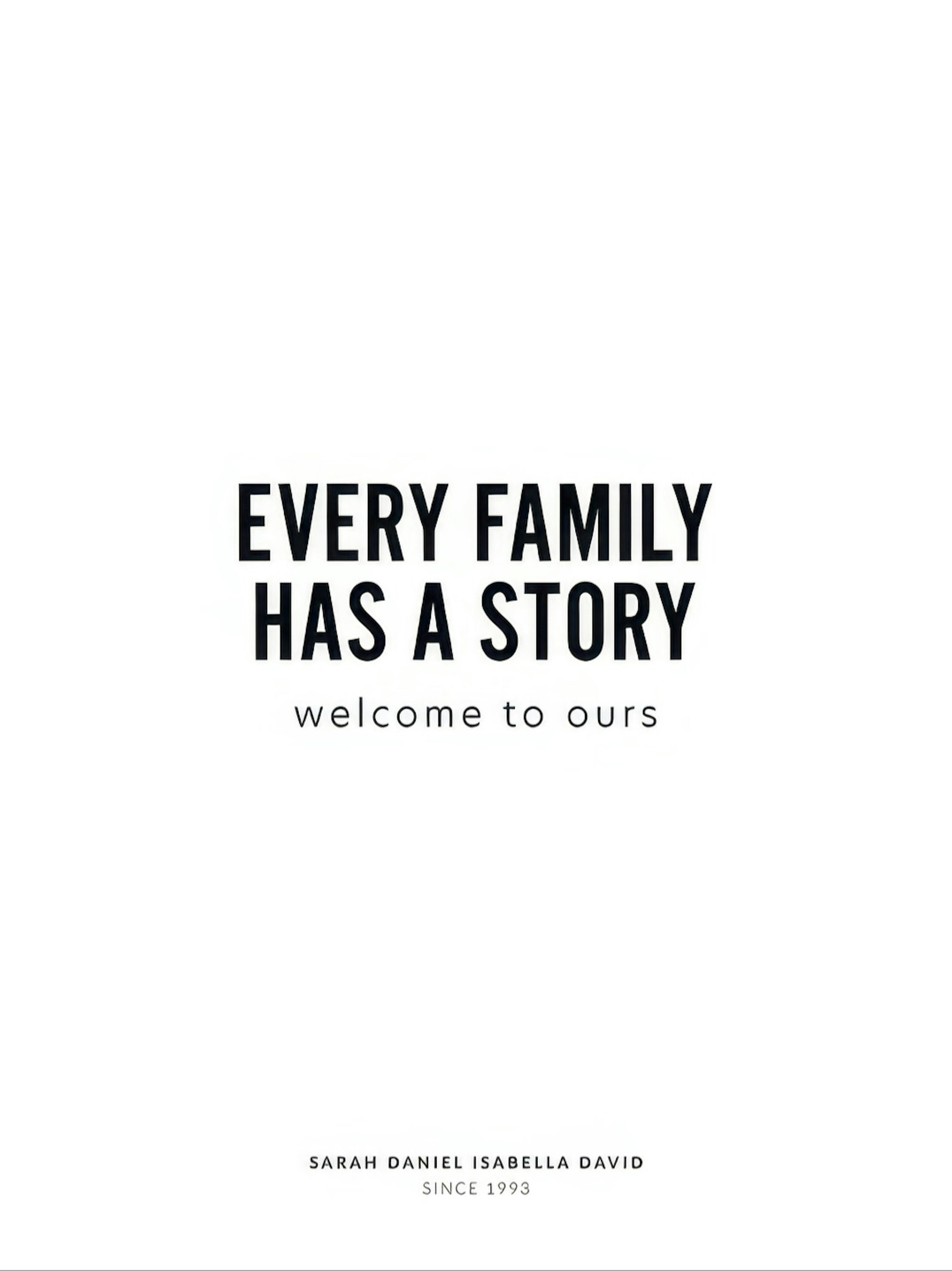 Family Story No1 Personal Poster