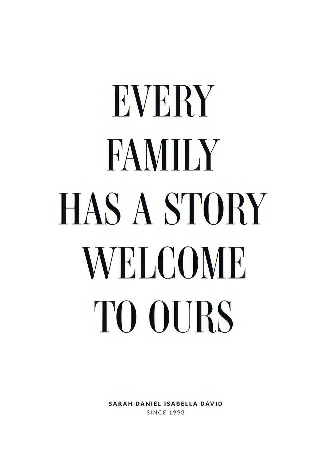 Prints - Family Story No2 Personal (30x40 cm) - Personalised prints