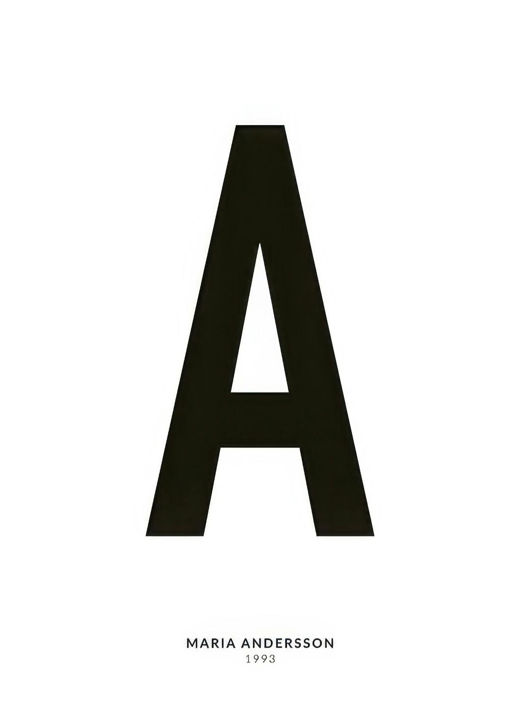 My Letter A Personal Poster (30x40 cm)- Posters personalizados