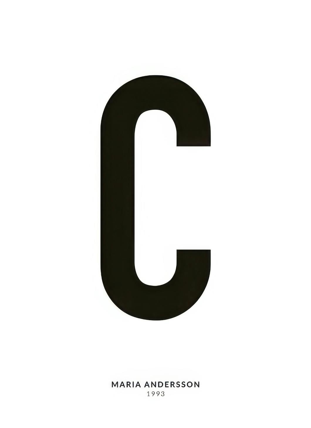 My Letter C Personal Plakat (50x70 cm) - Plakater > Personlige posters