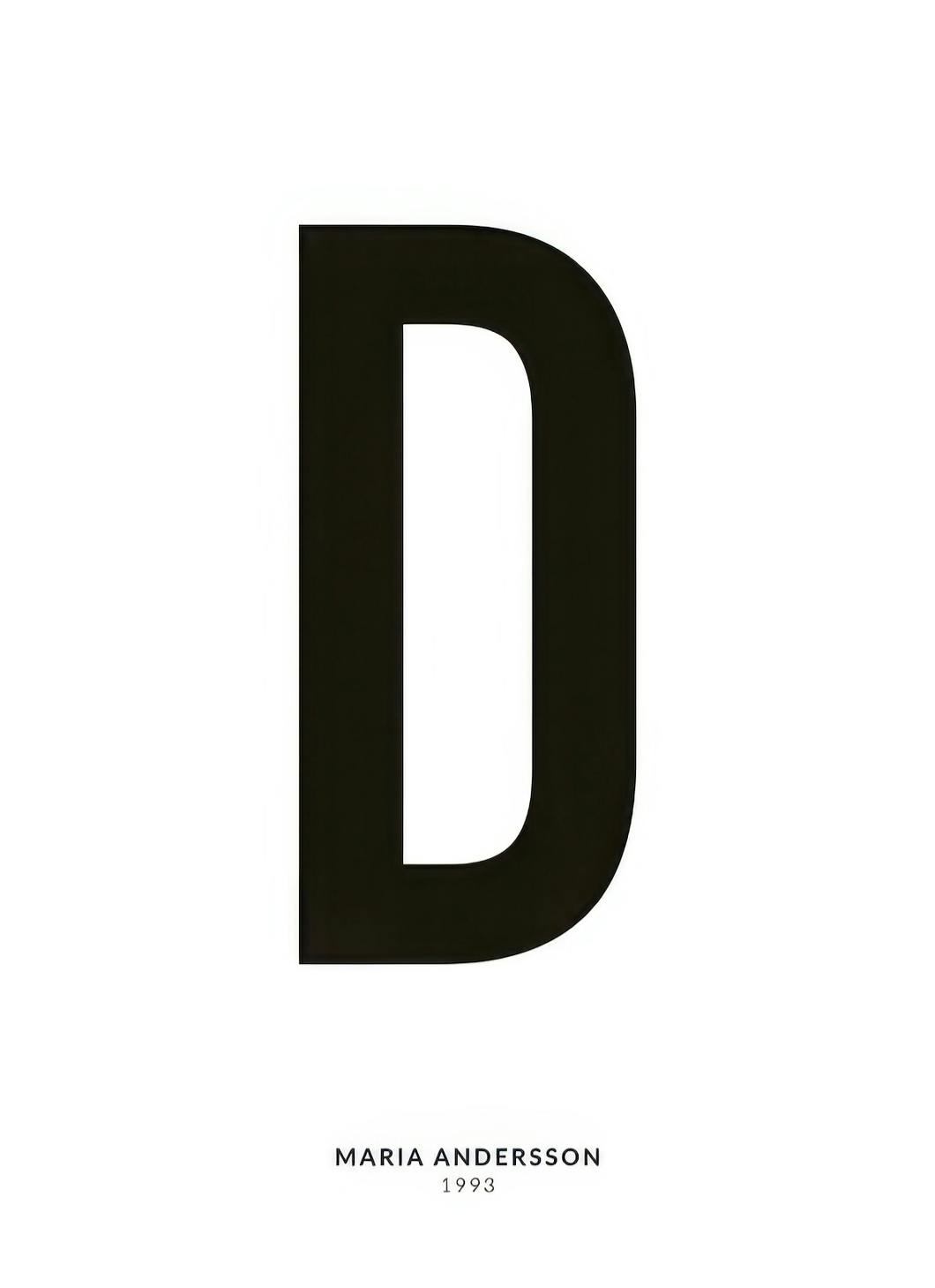 Prints - My Letter D Personal (50x70 cm) - Personalised prints
