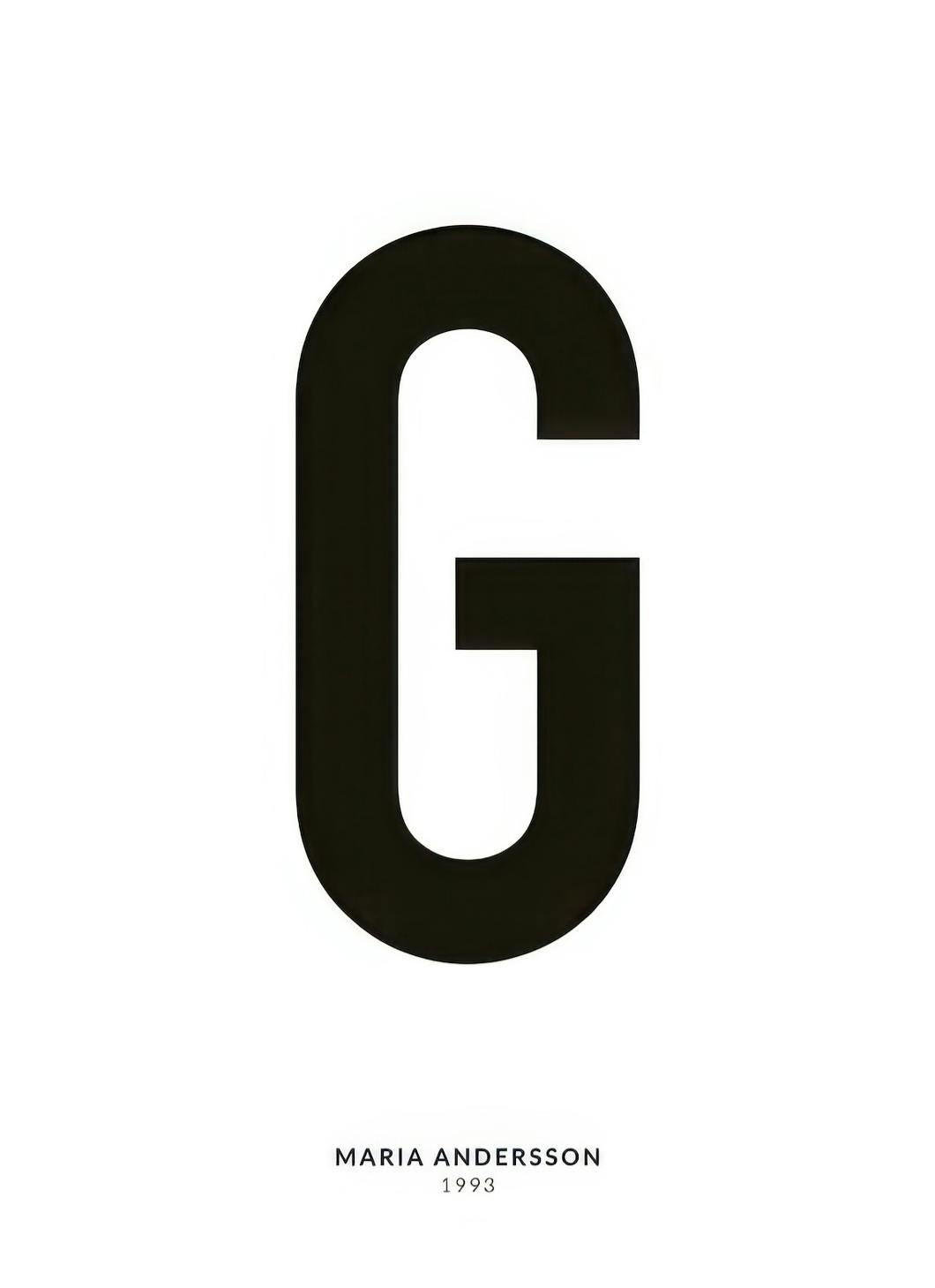 My Letter G Personal Affiche (30x40 cm)  Posters personnalisés