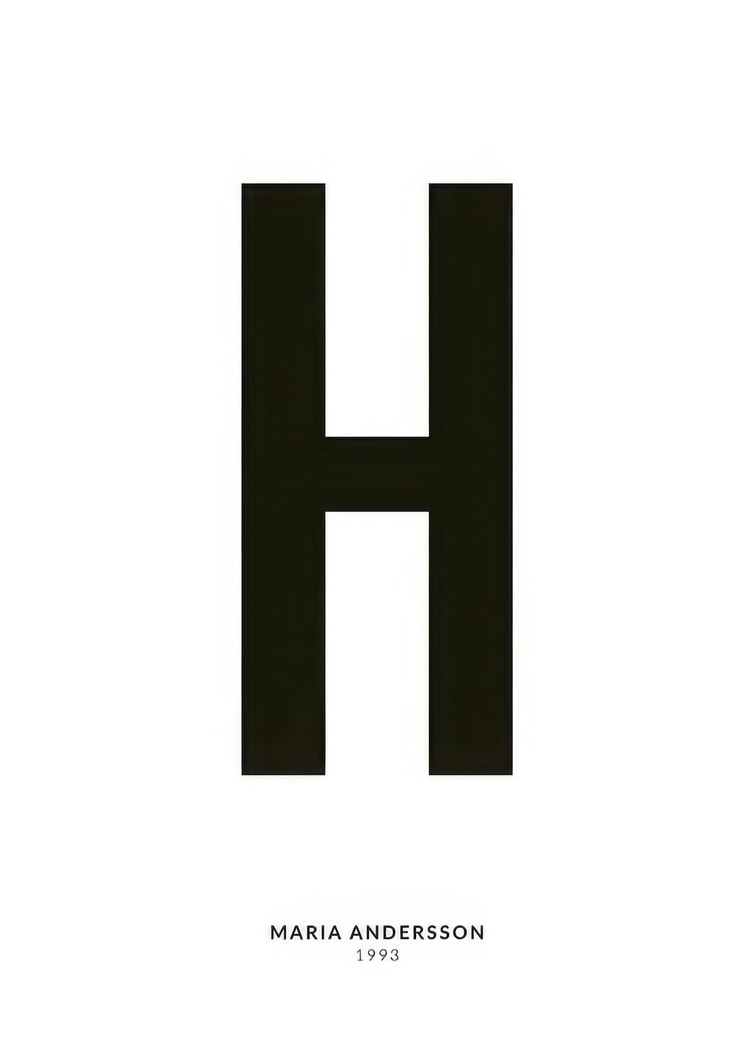 My Letter H Personal Affiche (50x70 cm) - Affiches personnalisées