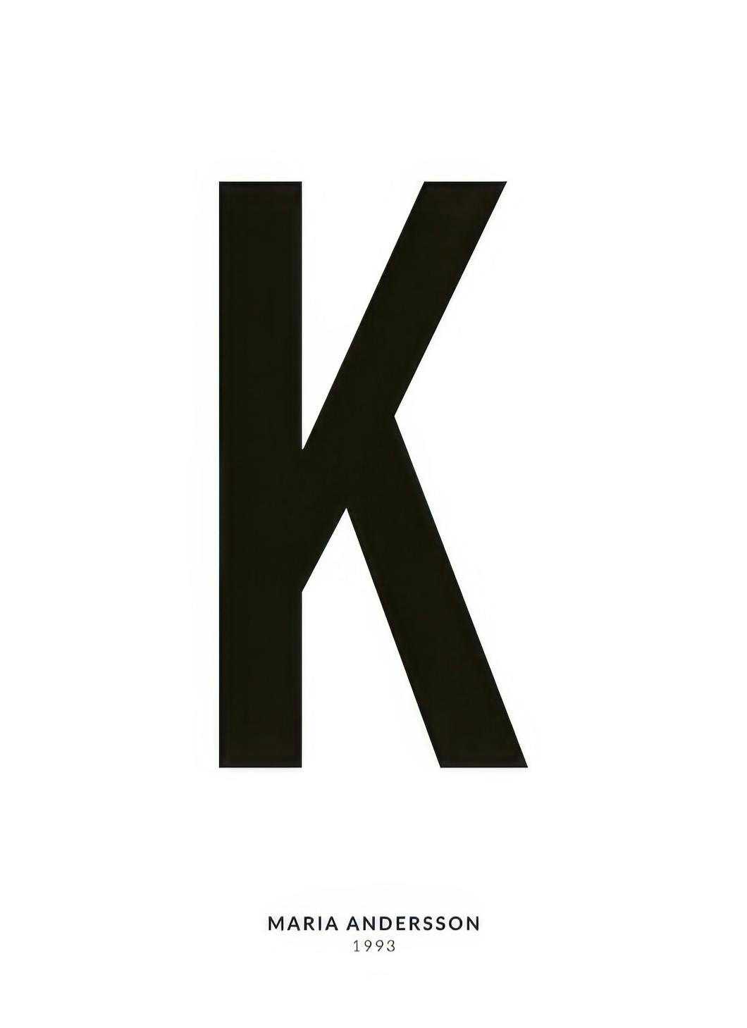 Prints - My Letter K Personal (50x70 cm) - Personalised prints
