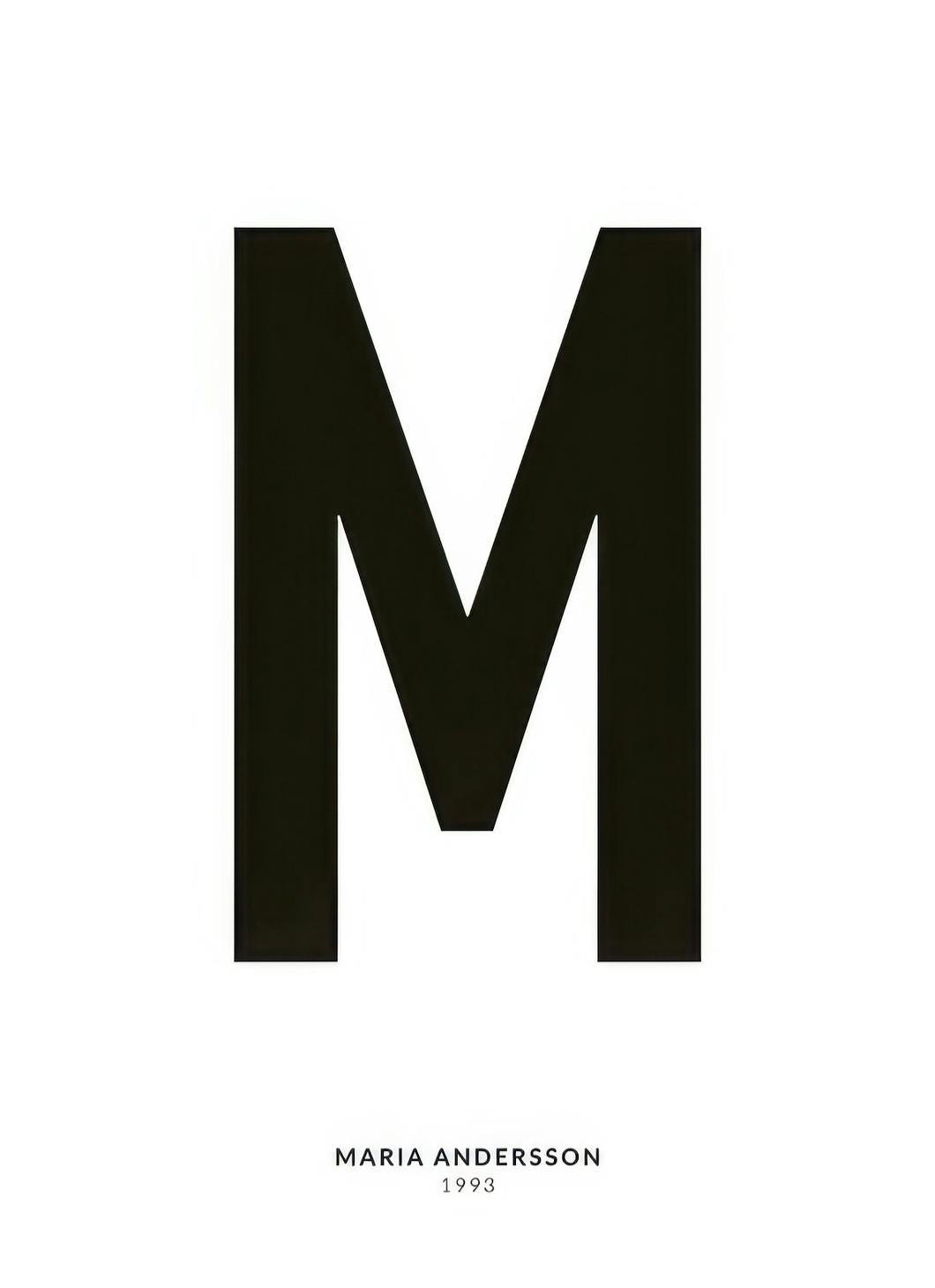 My Letter M Personal Affiche (30x40 cm)  Posters personnalisés