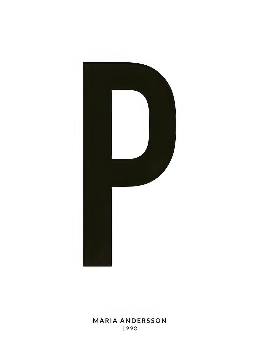 My Letter P Personal Affiche (30x40 cm)  Posters personnalisés